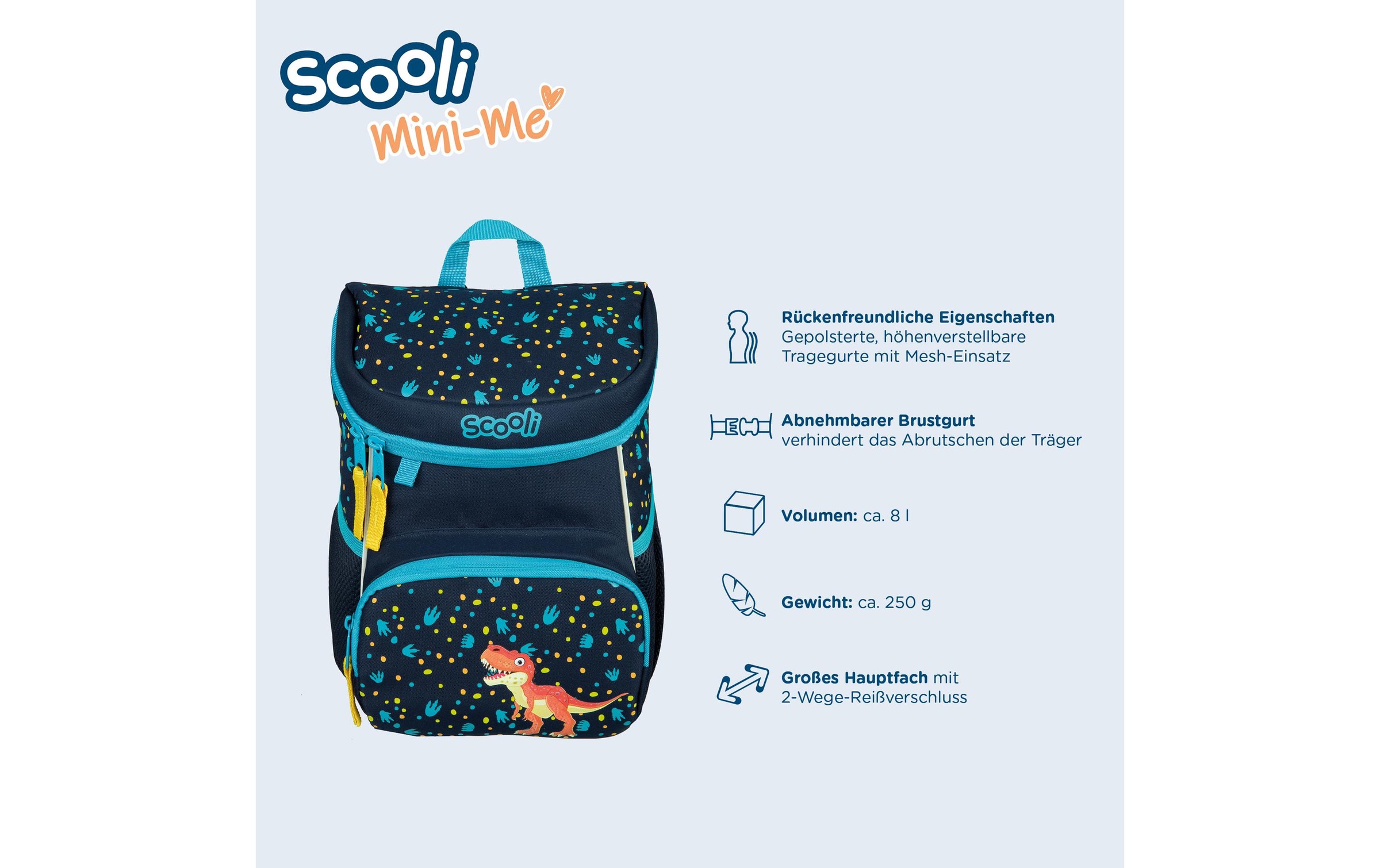 Scooli Kinderrucksack »Domi Dino 8 l«