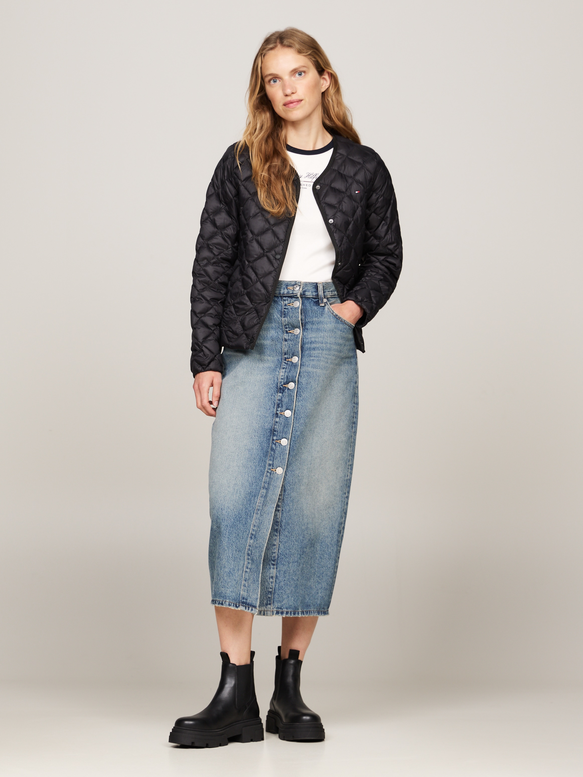 Tommy Hilfiger Chelseaboots »COMBAT LEATHER LOW CHELSEA«, Blockabsatz, Stiefelette, Chunky Boots mit zwei Anziehlaschen
