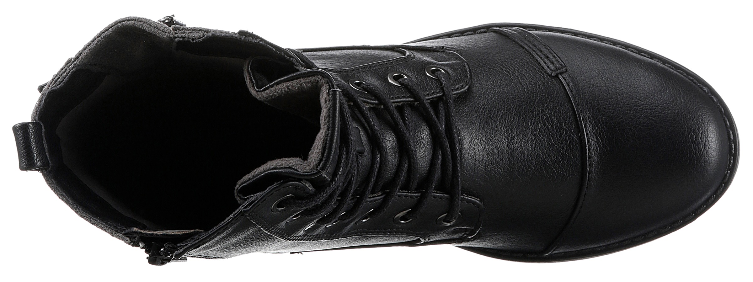 Mustang Shoes Schnürstiefelette, mit Innen-Reissverschluss