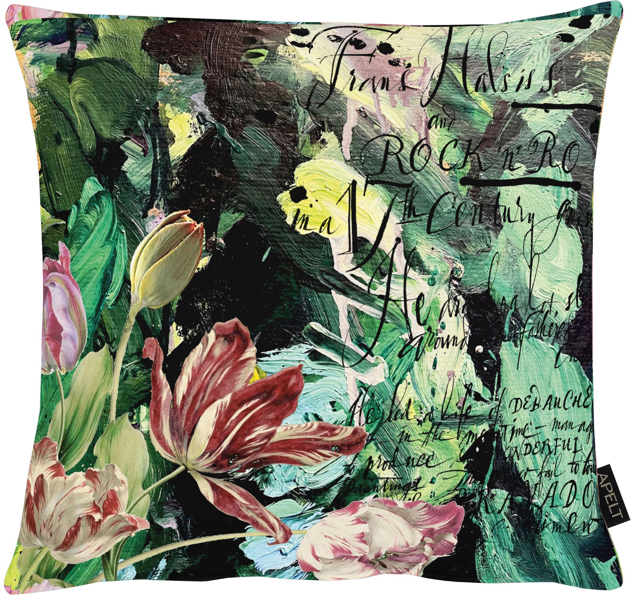 ❤ APELT Dekokissen »Sylvie«, mit Tulpen und Graffiti-Motiv, Kissenhülle  ohne Füllung, 1 Stück entdecken im Jelmoli-Online Shop