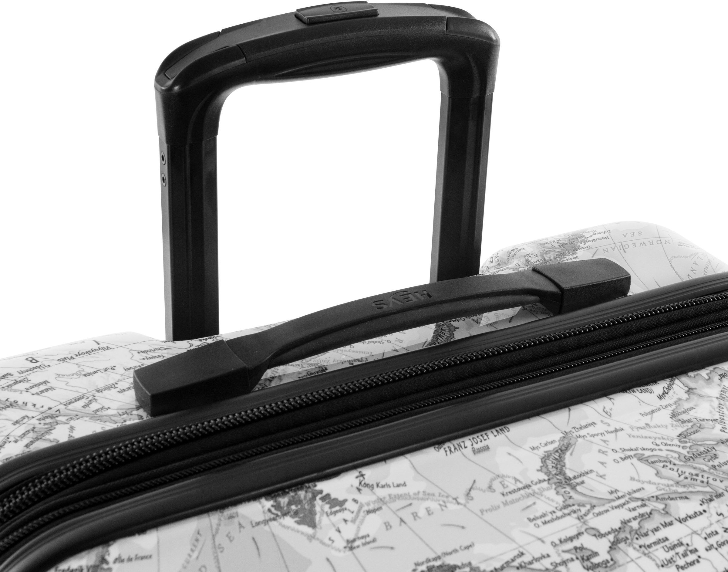 Heys Hartschalen-Trolley »Journey 3G schwarz/weiss, 66 cm«, 4 Rollen, Heys x Joachim Llambi Reisegepäck TSA Schloss Volumenerweiterung
