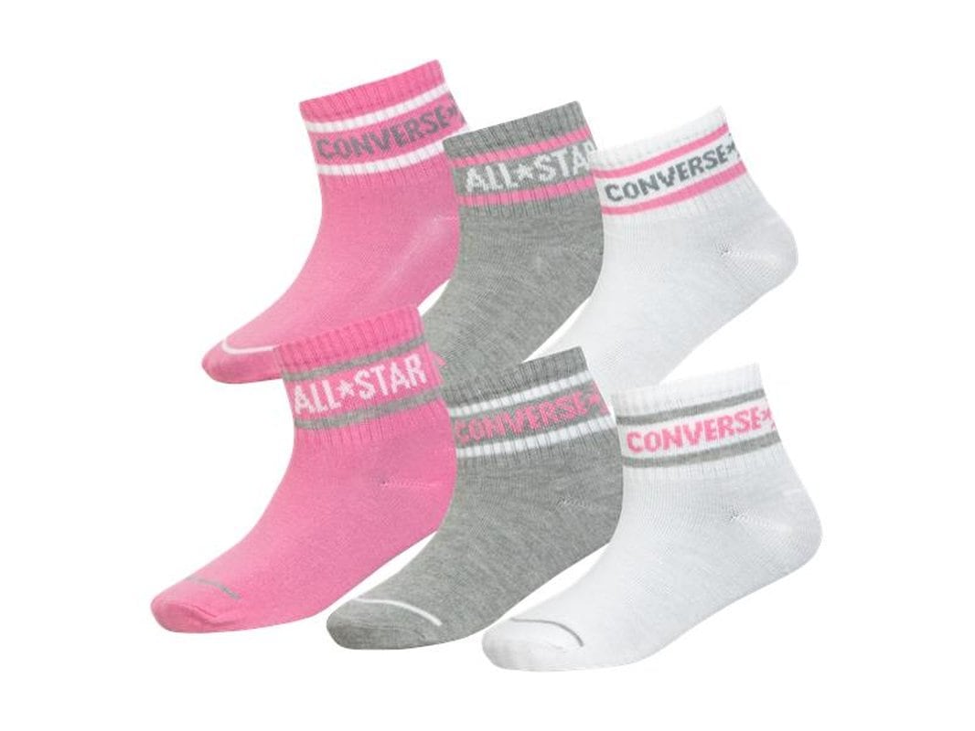 Converse Sportsocken »CHN BASIC WORDMARK QTR 6PK«, (6 Paar), für Kinder