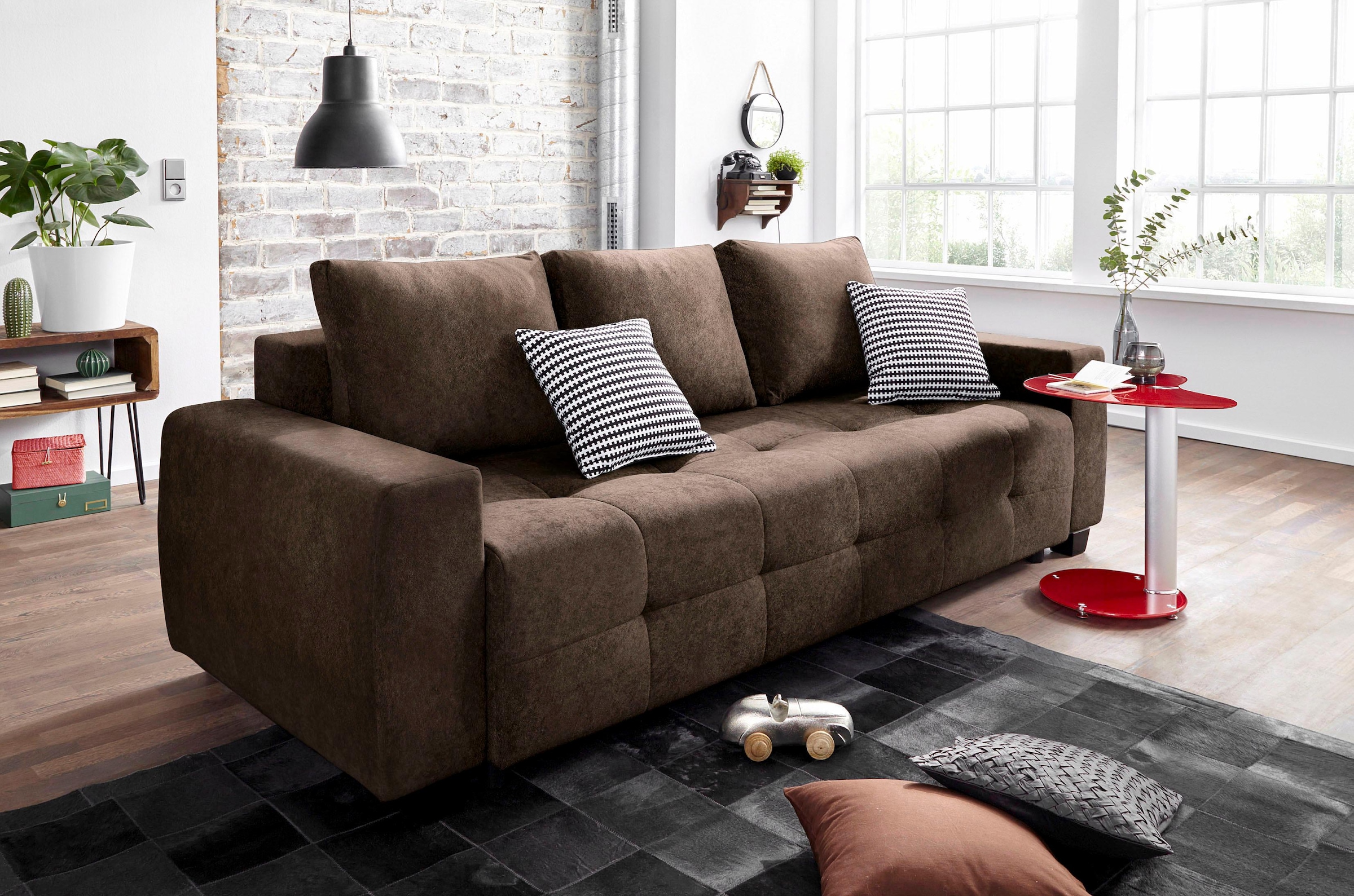 COLLECTION AB Schlafsofa »Bella«, mit Bettfunktion und Bettkasten, inkl.  loser Rücken- und Zierkissen online bestellen | Jelmoli-Versand