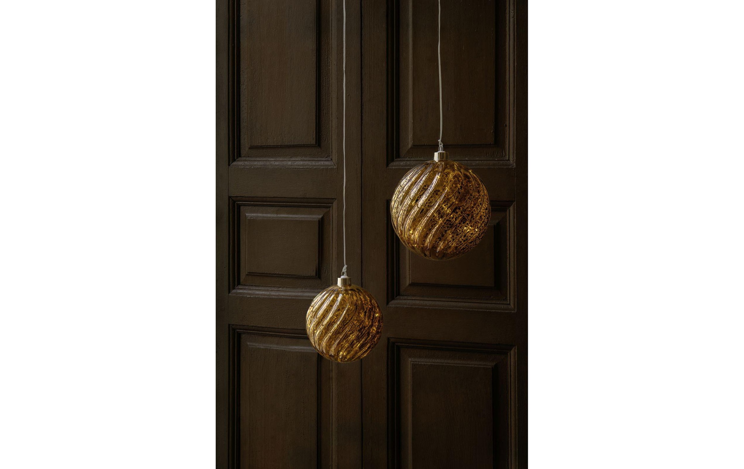 STT LED Dekofigur »Glass ball brown 12 cm Warmweiss«