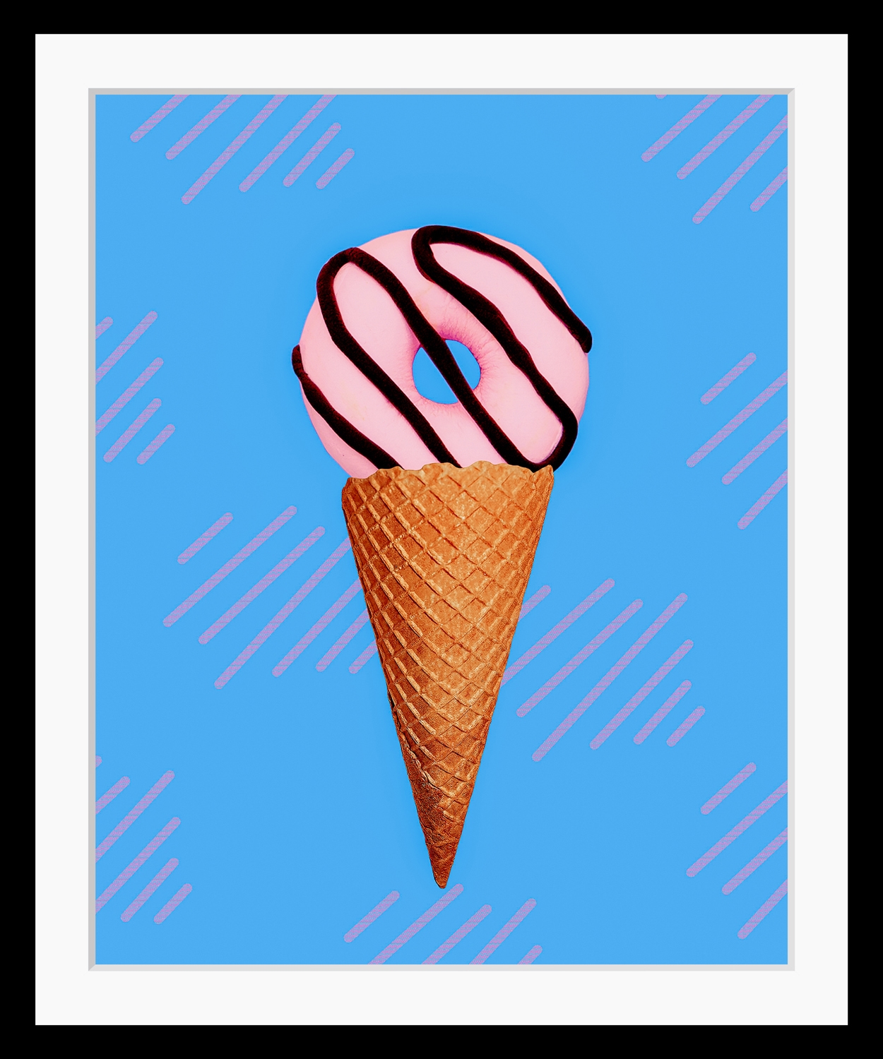 queence Bild "Miriam" Abstrakt  Eis  Humor  Lebensmittel  Süssigkeiten  Süssspeisen HD Premium Poster-Druck inkl. Holzrahmen