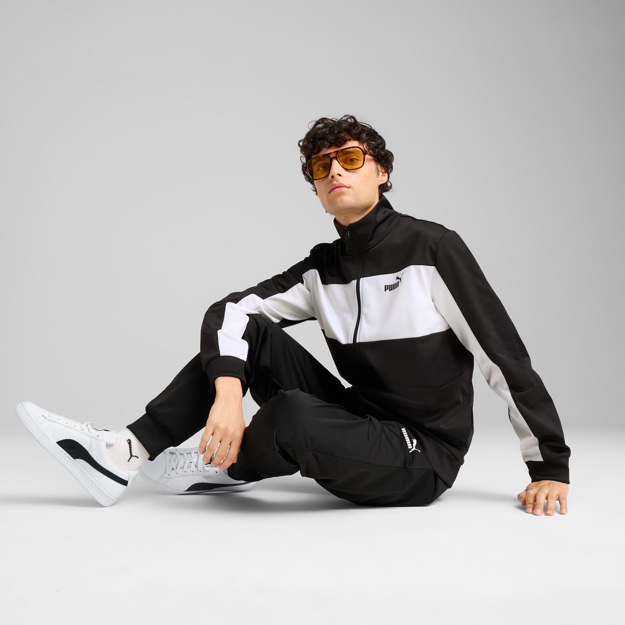 PUMA Trainingsanzug »POLY COLORBLOCK SUIT« 2 Stk. für Sport- und Freizeitaktivitäten, mit elastischem Bund