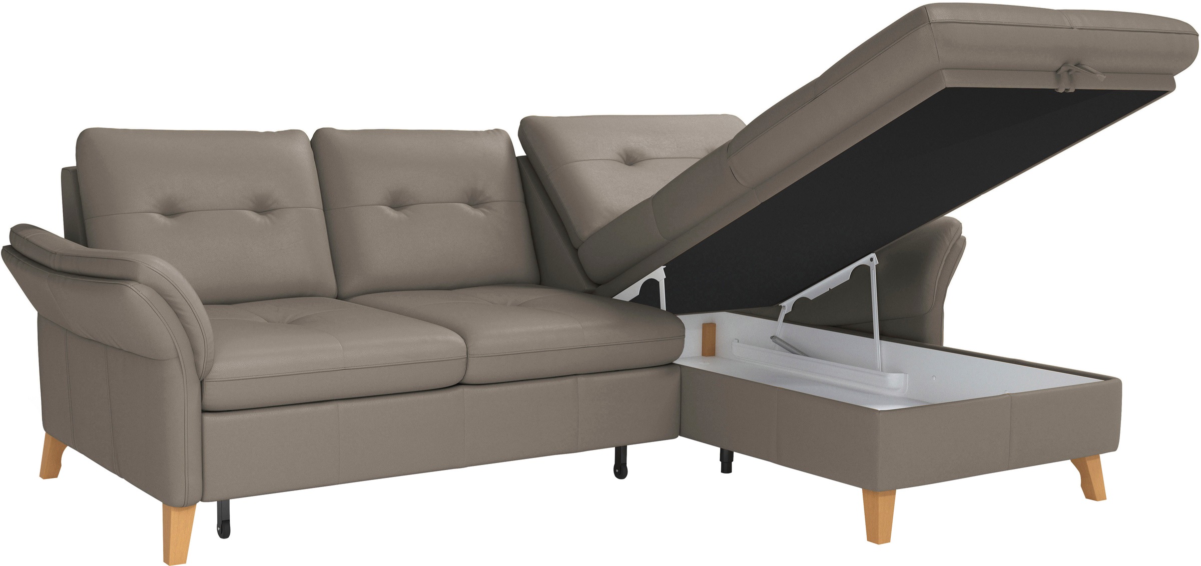 sit&more Ecksofa »Göteborg«, Sitztiefenverstellung und Federkern, wahlweise mit Bettfunktion
