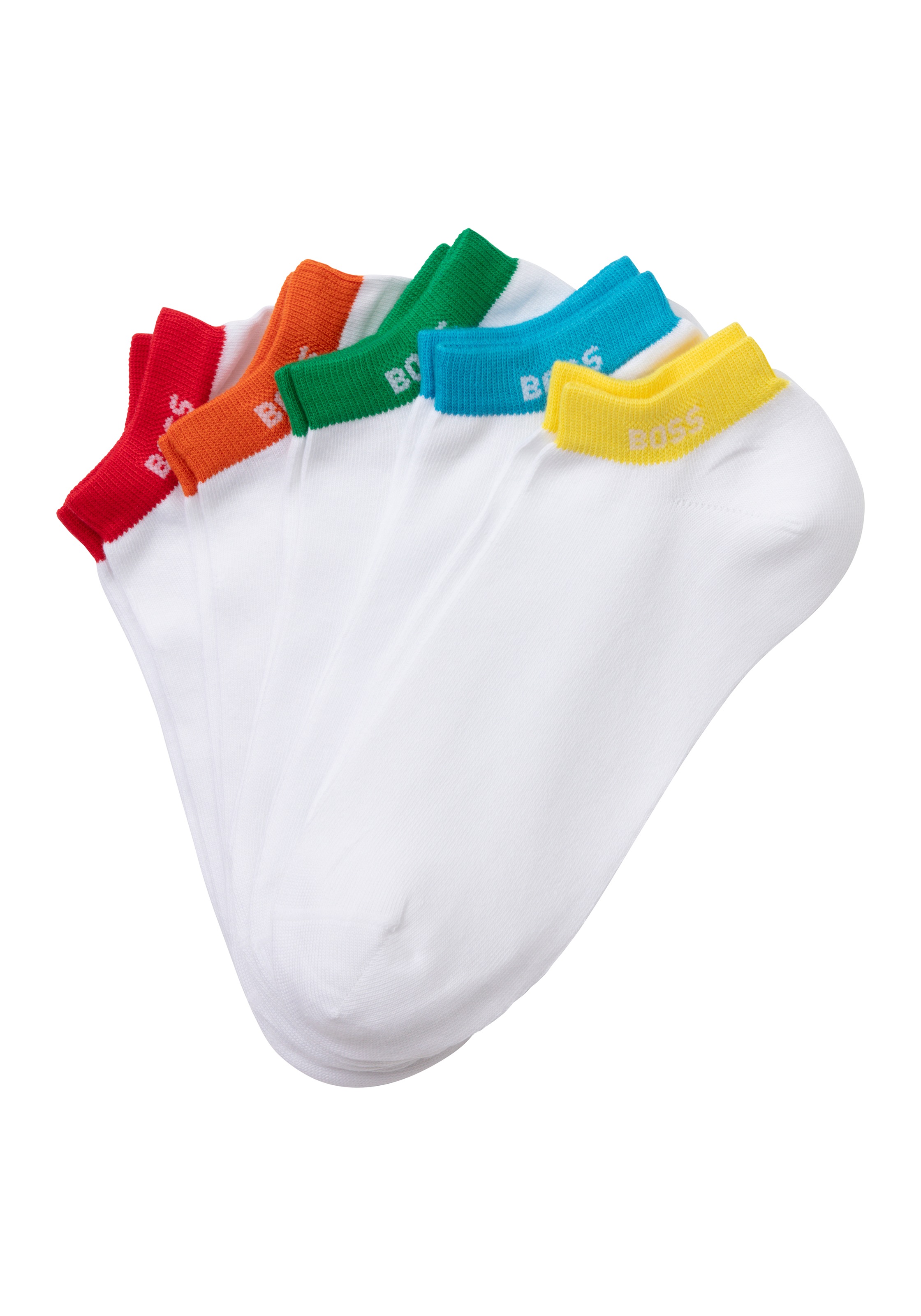 BOSS Socken »5P AS Rainbow CC« Packung, 5 Stk. tlg. mit Markenlogo