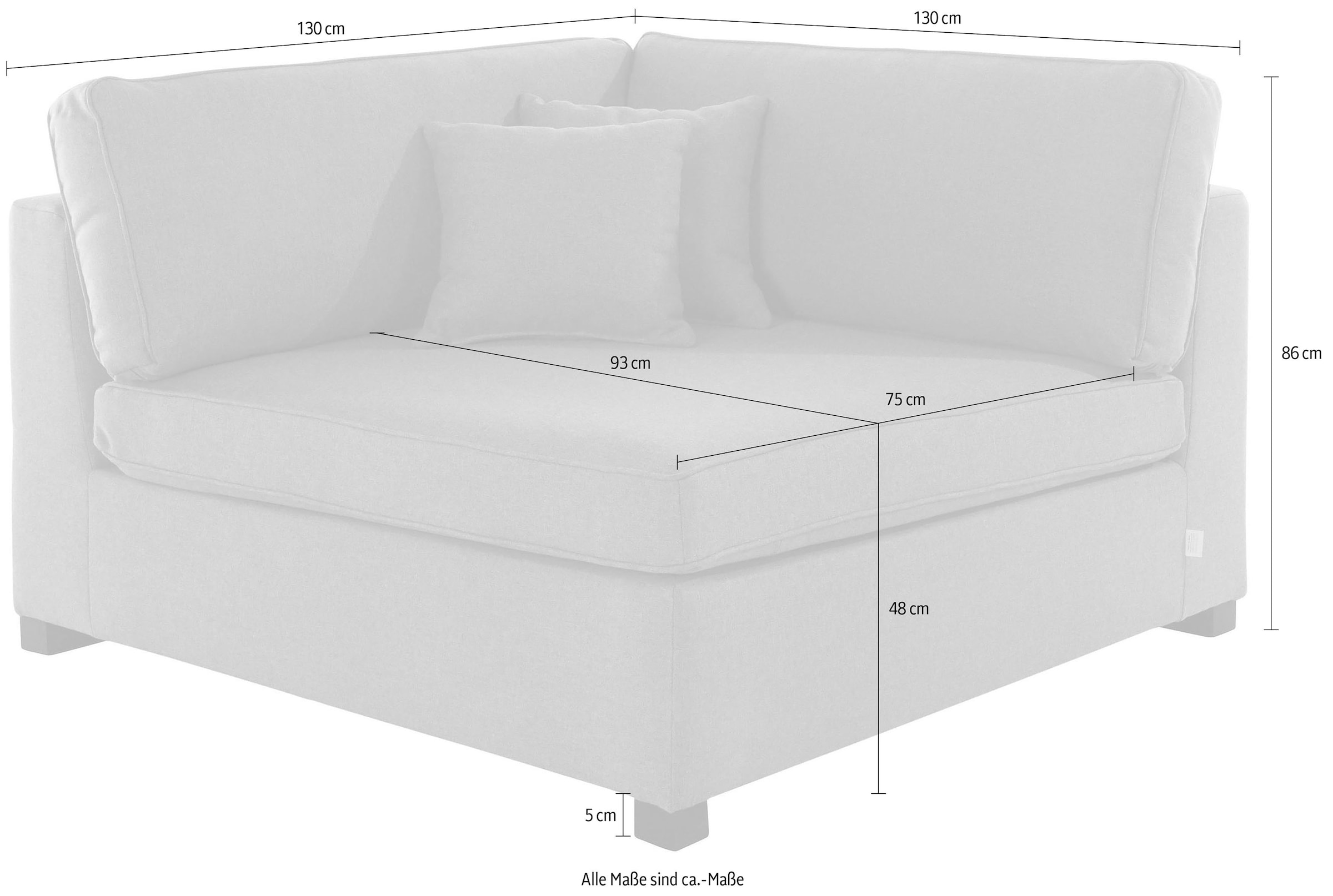 Guido Maria Kretschmer Home&Living Sofa »Skara XXL«, Eckelement zur individuellen Polstergarnitur-Gestaltung