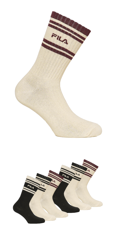 Fila Tennissocken »MAN LIFESTYLE NORMAL PLAIN SOCKS« 6 Paar tlg. sportliches Design mit Logodetail