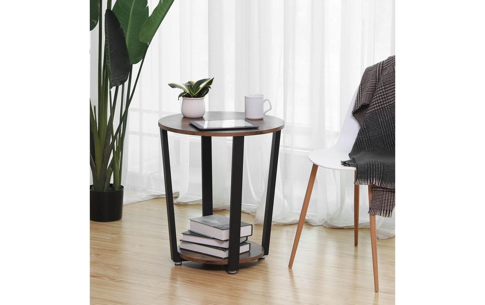 VASAGLE Nachttisch »50 x 57 cm, Braun/Schwarz«