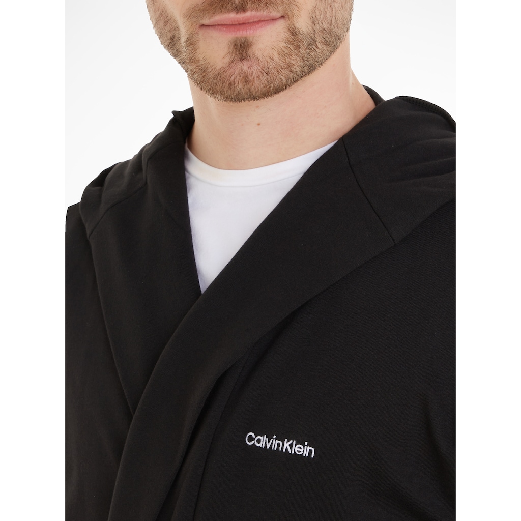 Calvin Klein Bademantel, (mit Bindegürtel), mit aufgesetzten Taschen