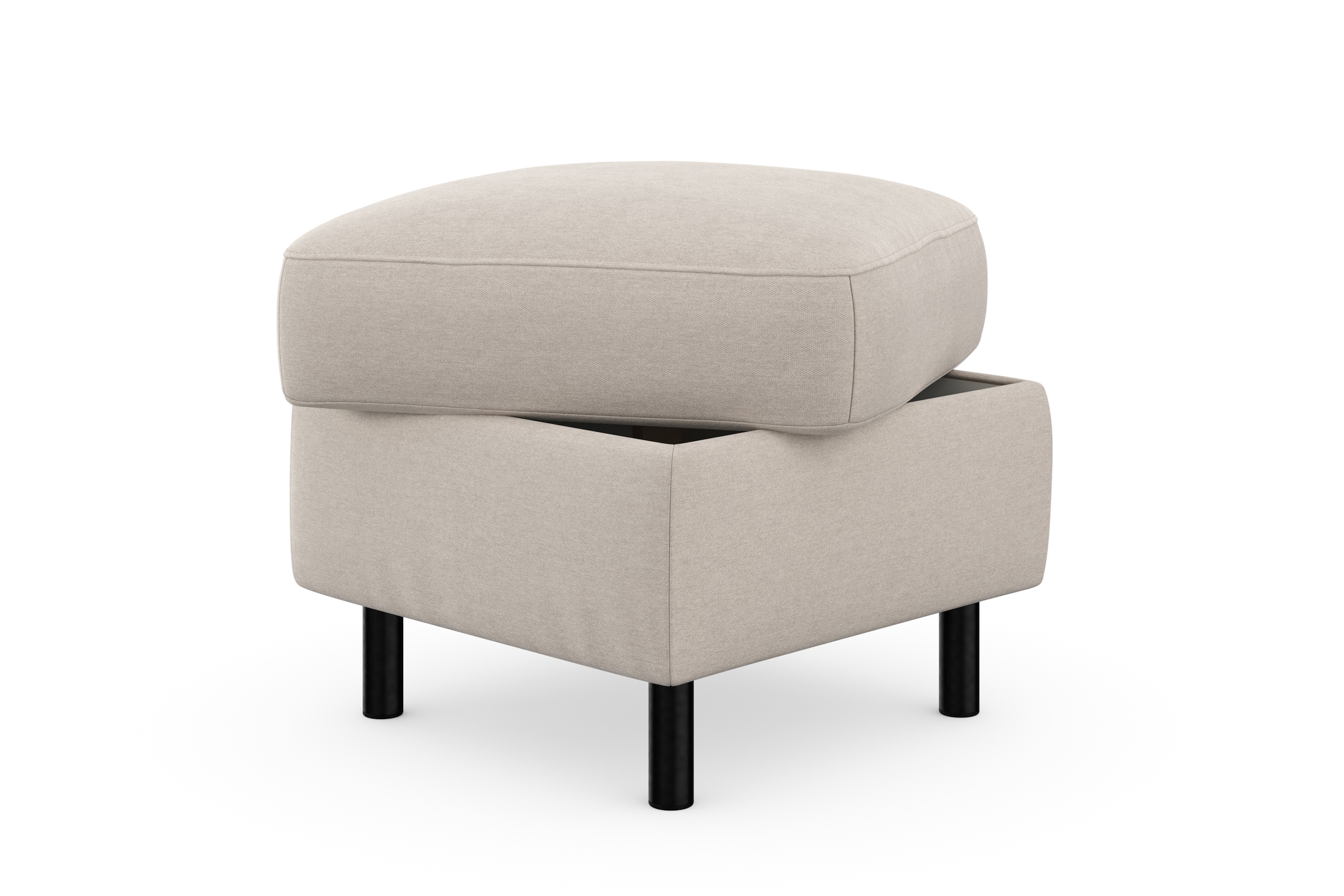 sit&more Stauraumhocker »Sinatra«, Sitzfläche ist abnehmbar, mattschwarze Metallfüsse