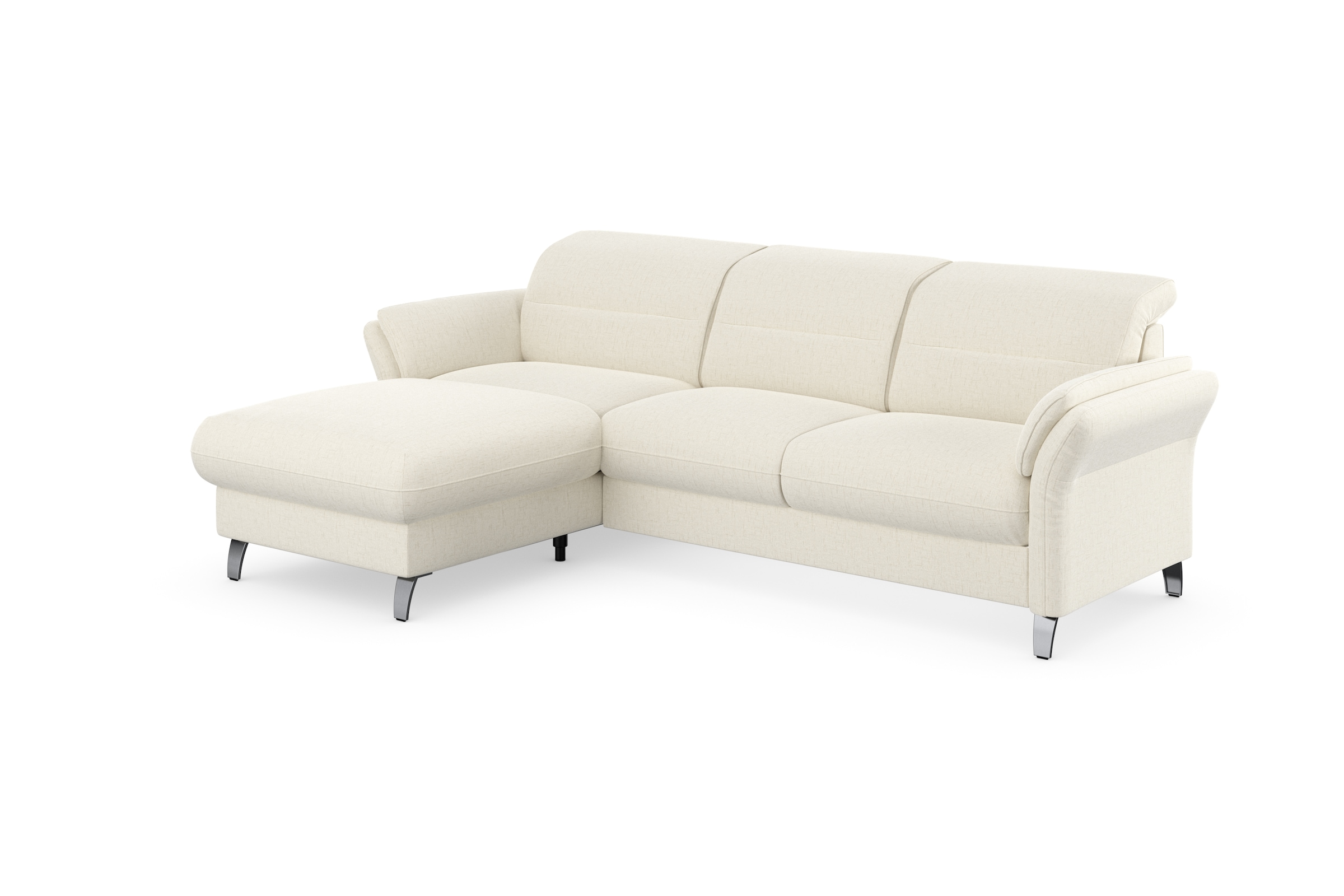 sit&more Ecksofa »Grenoble L-Form mit Federkern«, wahlweise mit Bettfunktion, Bettkasten, Arm- und Kopfteilverstellung