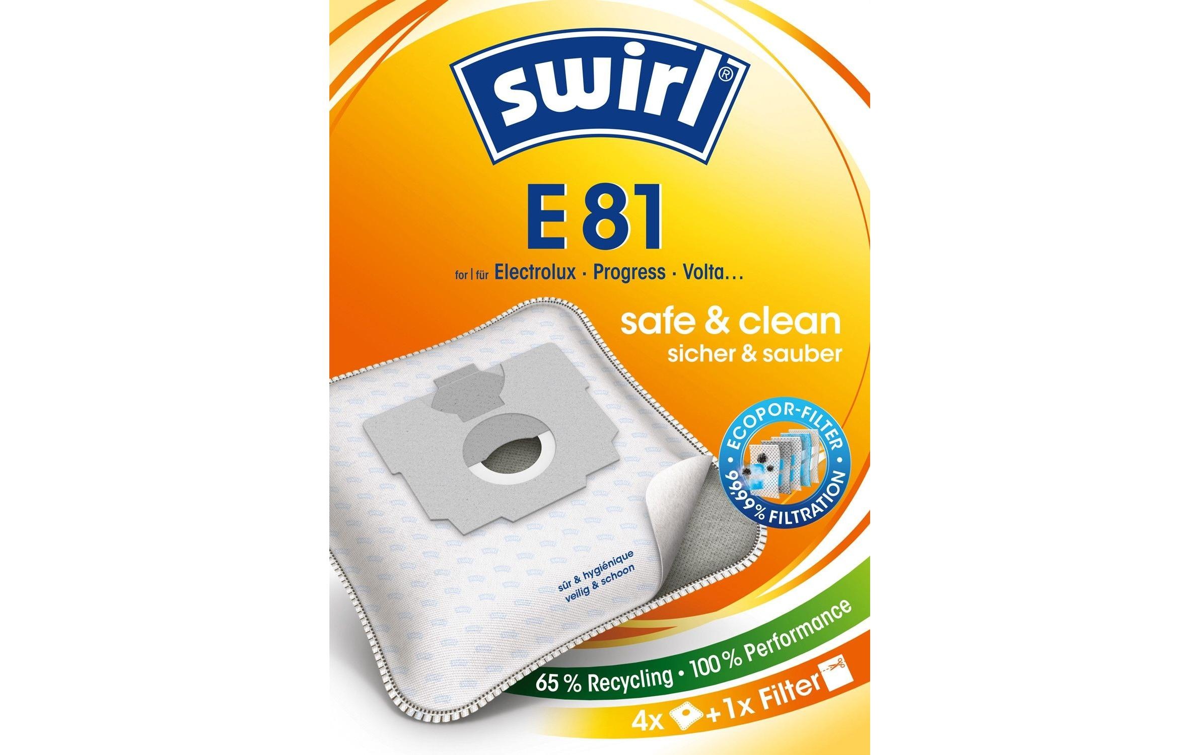 Swirl Staubsaugerbeutel »E 81 4 Stück«, (4 St.)