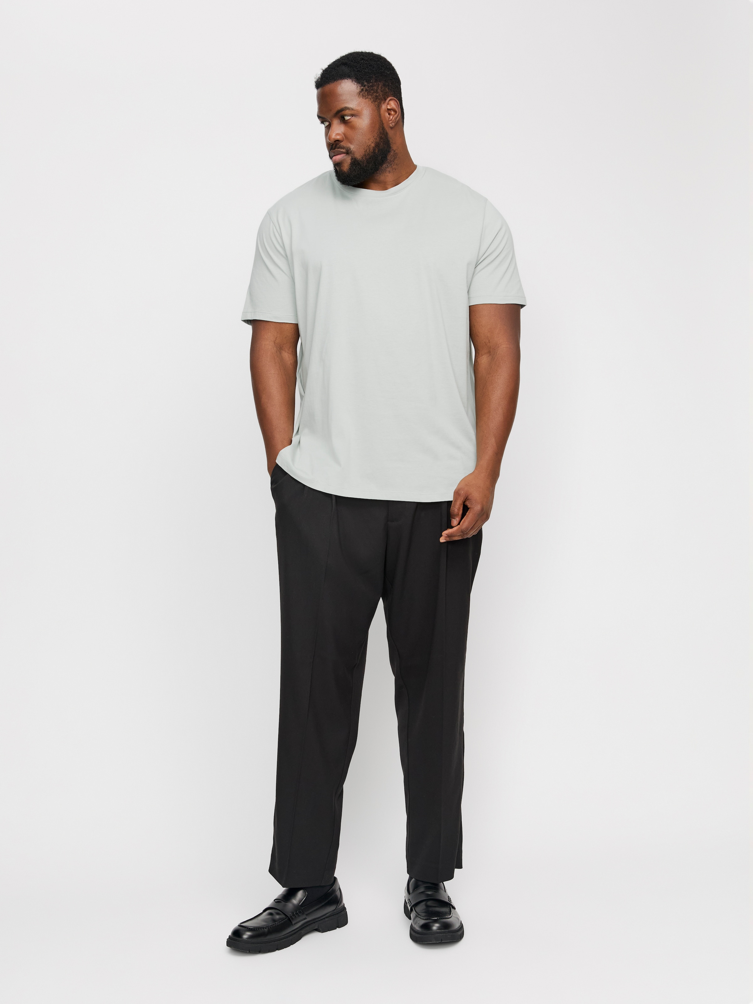 Jack & Jones PlusSize Rundhalsshirt »JJEORGANIC BASIC TEE SS O-NECK NOOS PLS«, mit Rundhalsausschnitt