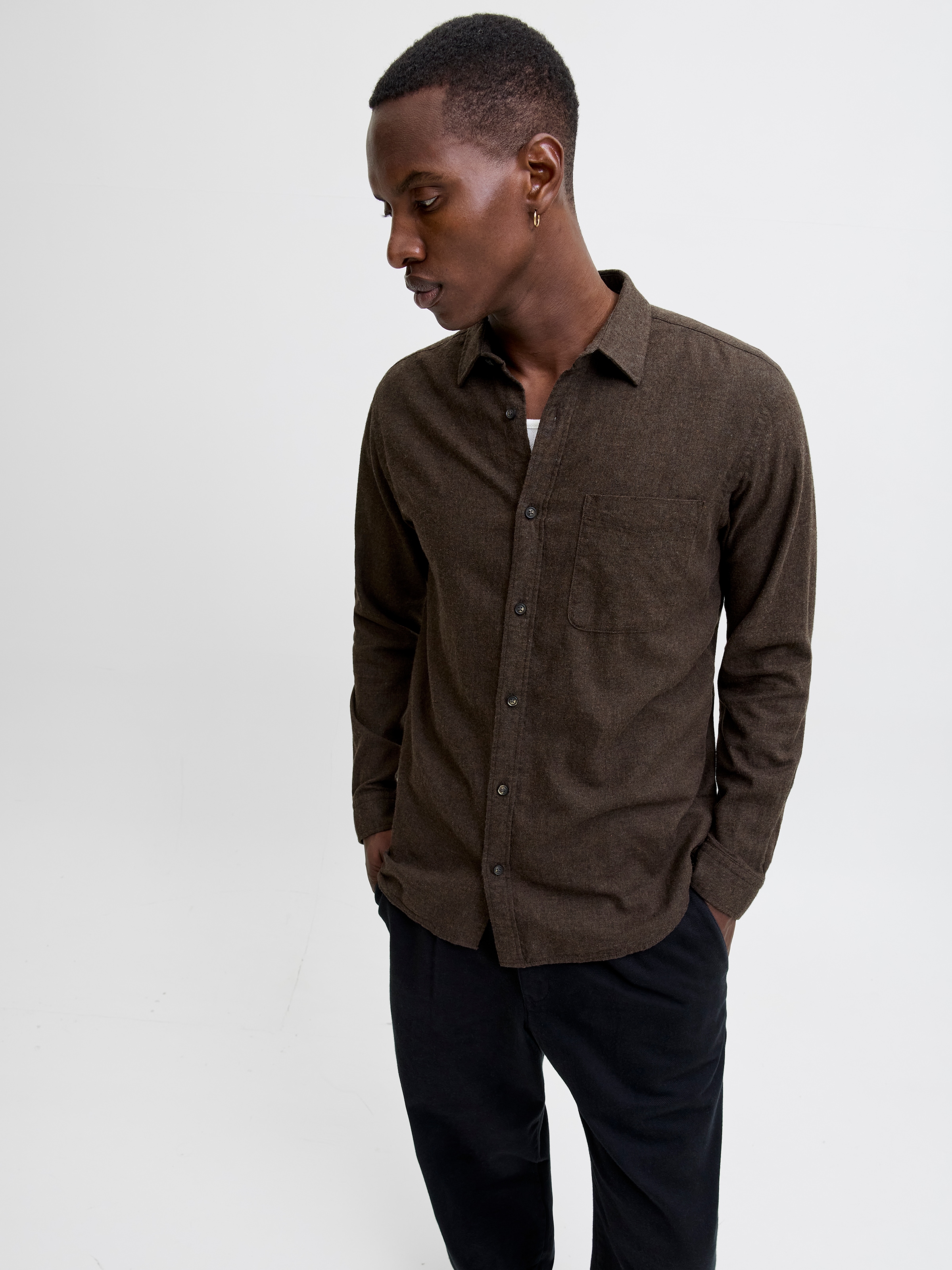 Jack & Jones Langarmhemd »JJECLASSIC MELANGE SHIRT L/S NOOS«