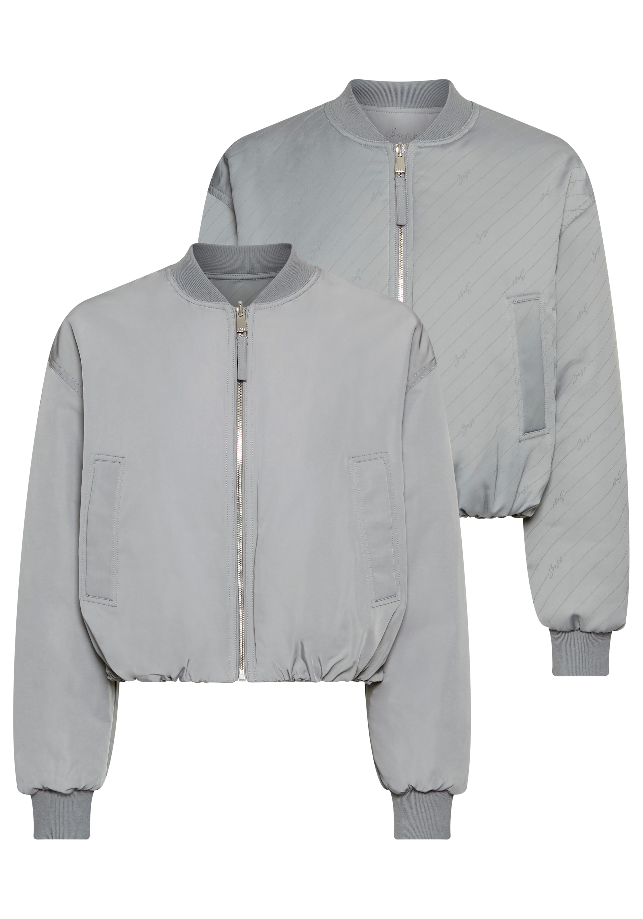 BOSS ORANGE Bomberjacke »Paddana Premium Damenmode«, im Wende-Design, Logo-Jacquard