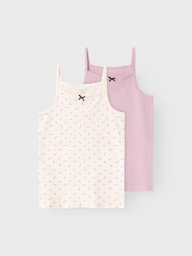 Name It Unterhemd »NKFSTRAP TOP 2P BUTTERCREAM FLORAL NOOS« Set, 2 Stk.