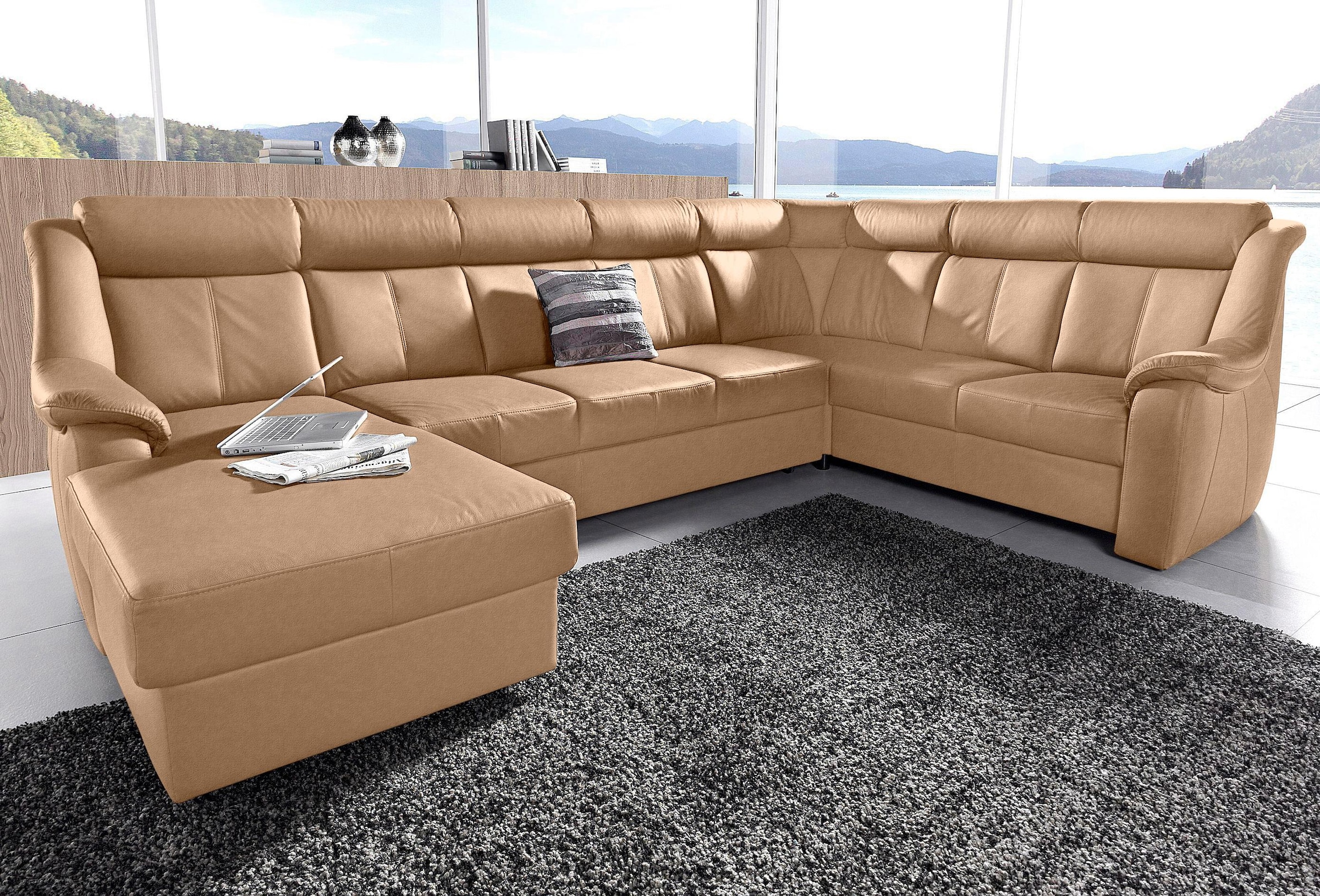 sit&more Wohnlandschaft "Basel U-Form" wahlweise mit Relaxfunktion