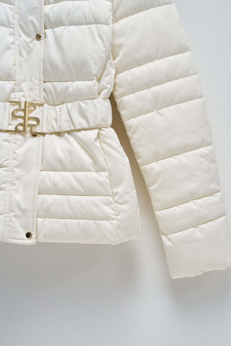 Salsa Steppjacke »Salsa Jeans Steppjacke Short Puffer Coat With Fur Hood«
