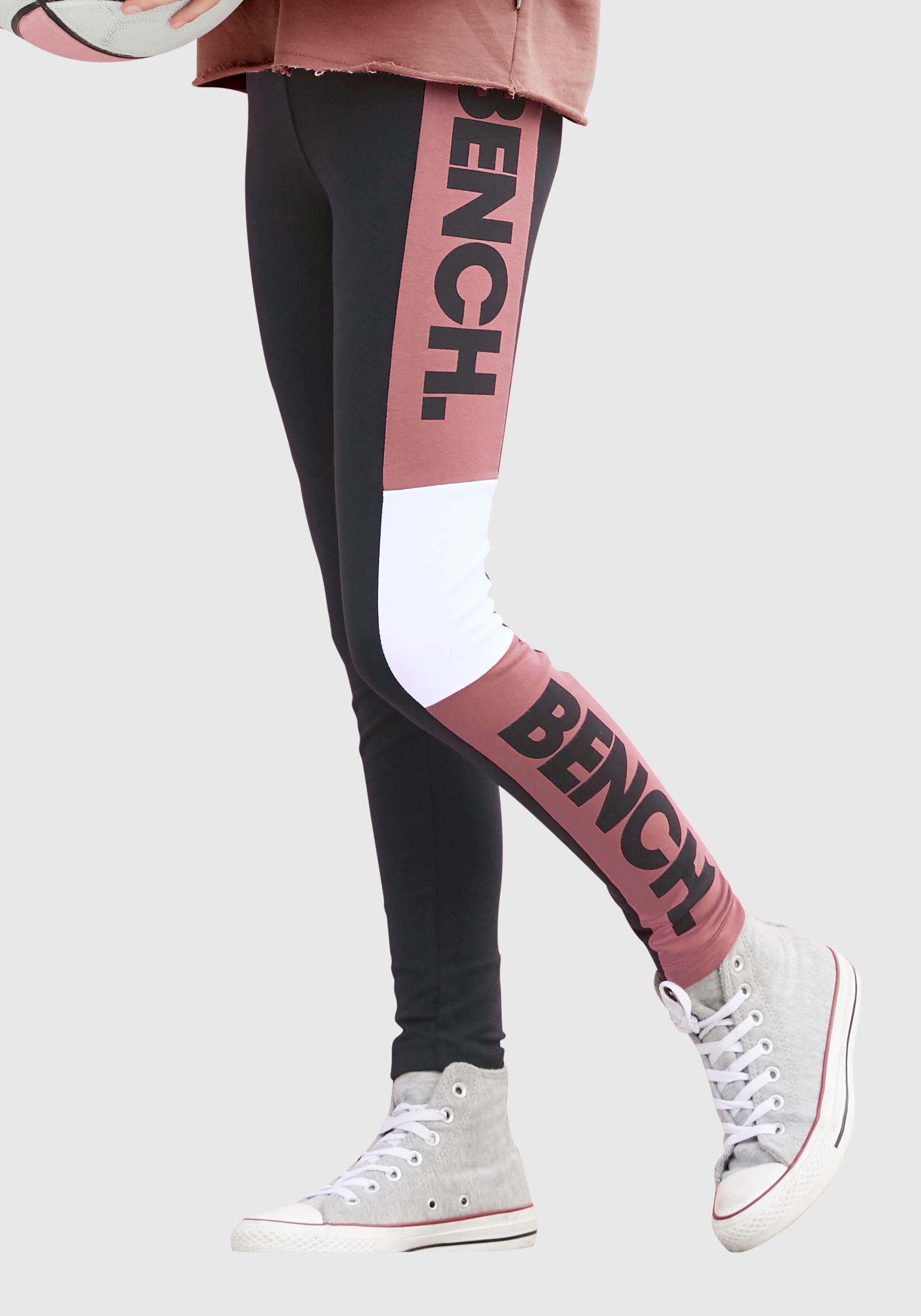Bench. Leggings, mit Einsätzen und Logo-Druck kaufen
