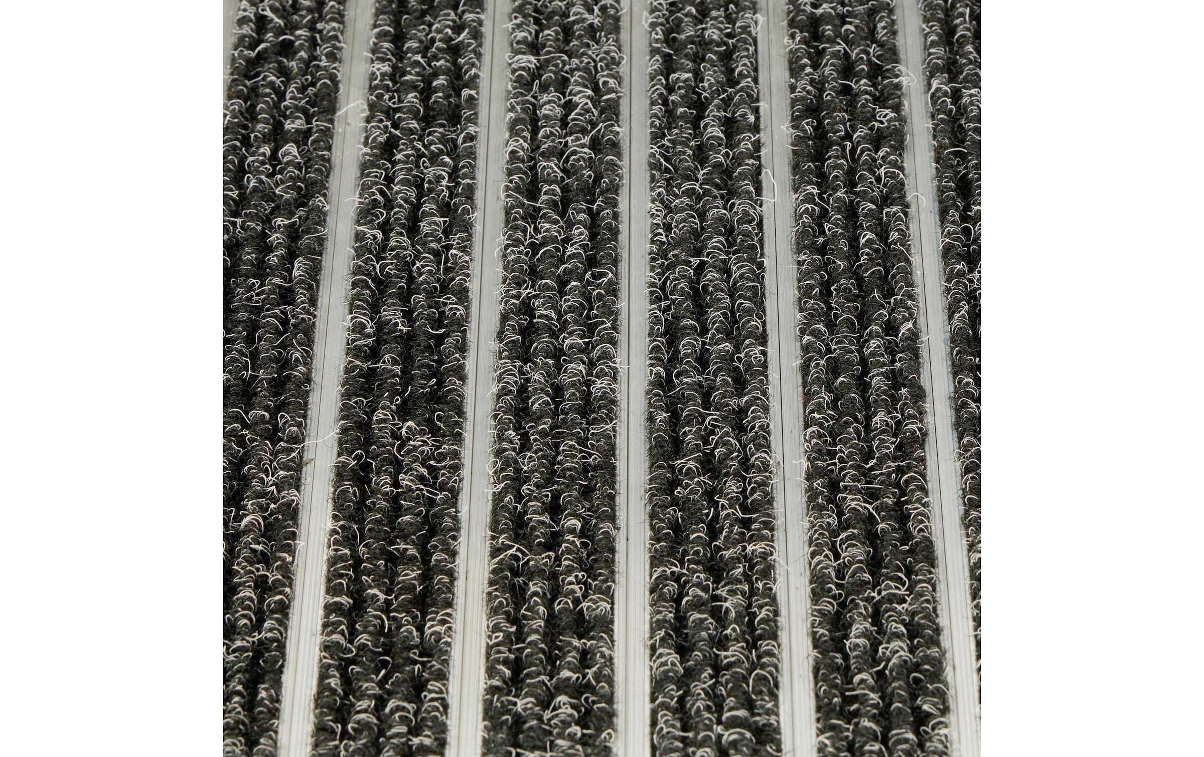 relaxdays Fussmatte »Aluminium 40 cm x 60 cm, Schwarz/Silberfarben«