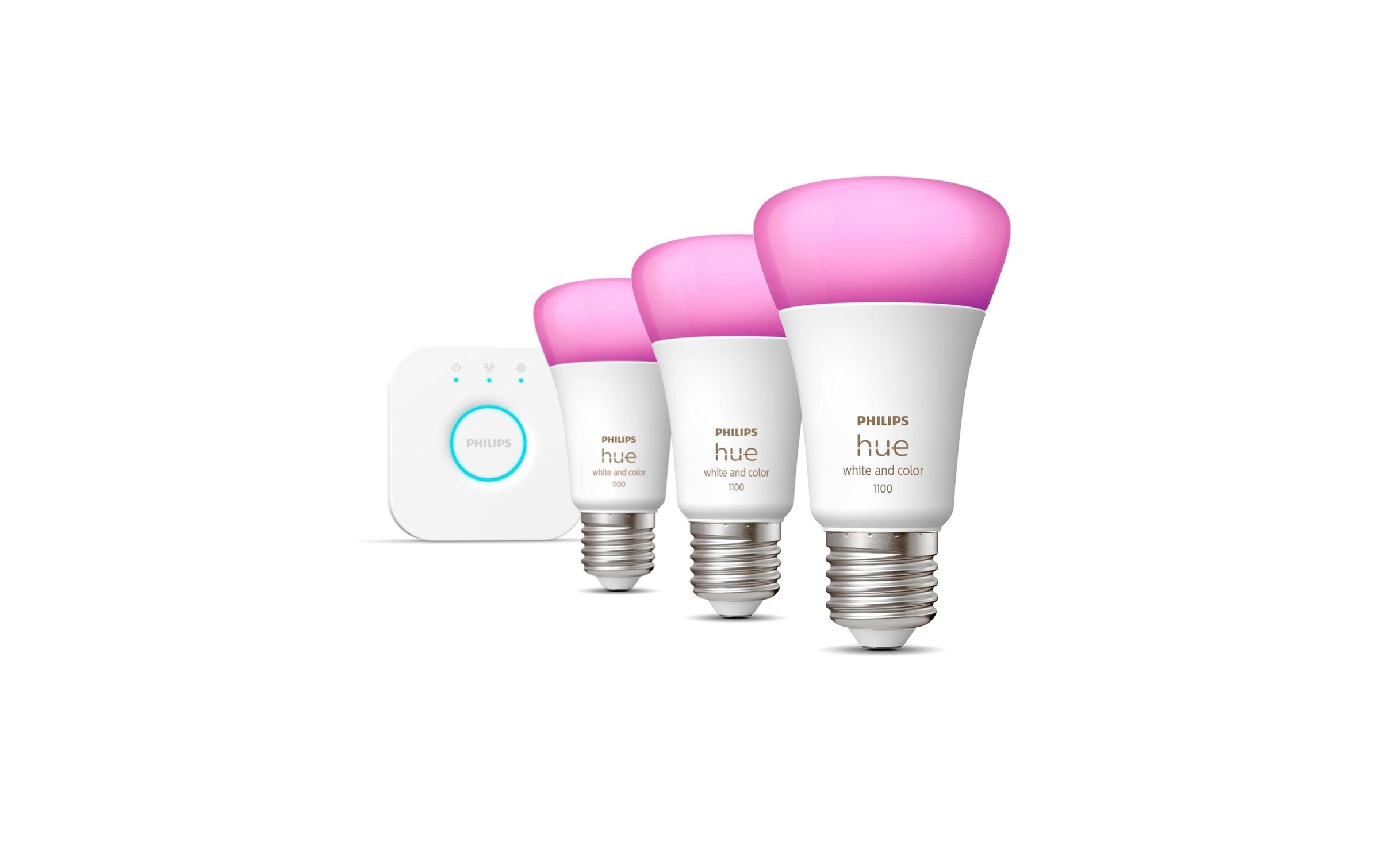 Philips Hue Smarte LED-Leuchte »White & Color Ambiance, 3 x E27, 75 W«, 3 flammig