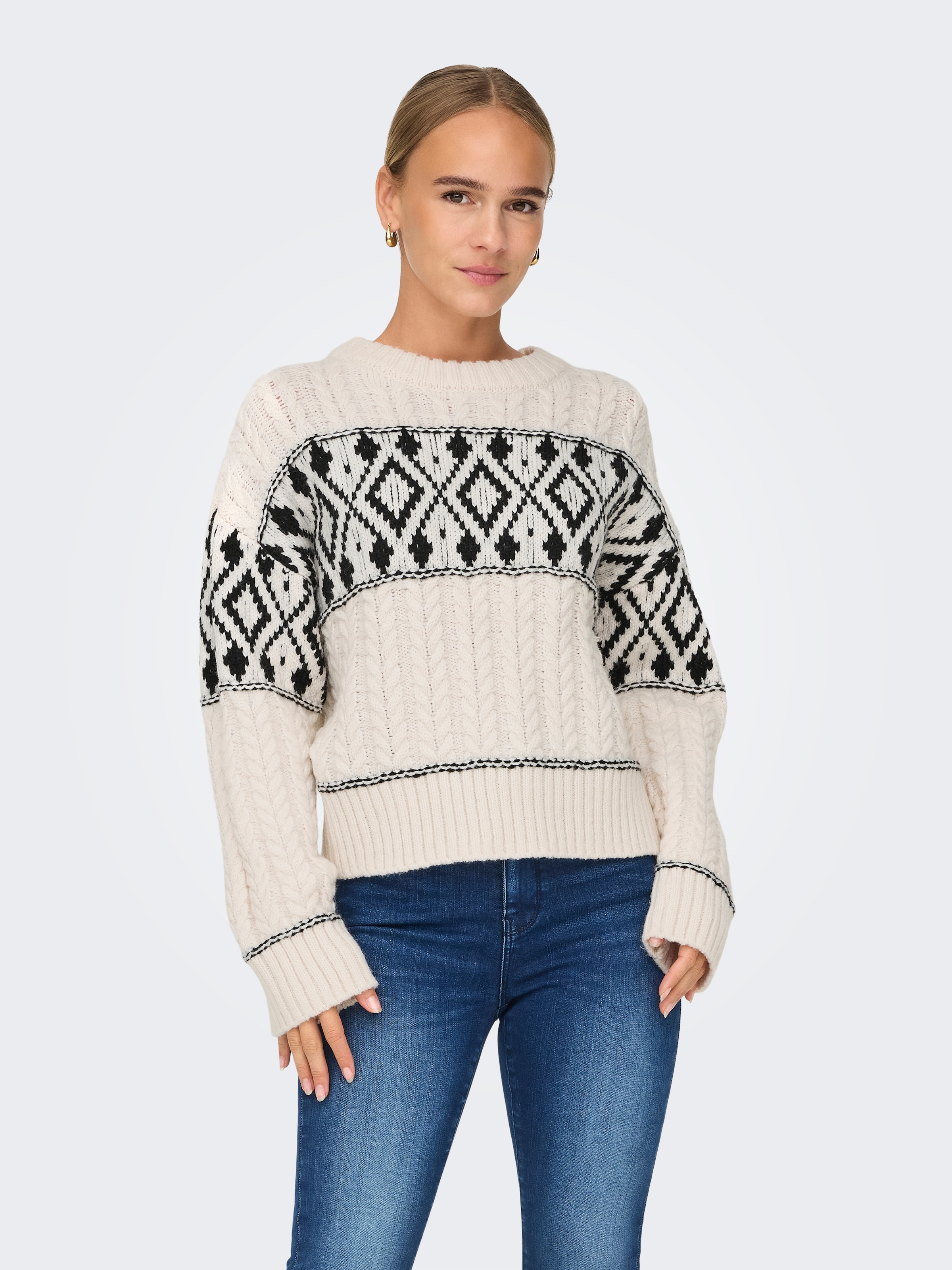 Strickpullover »ONLMARENT L/S PULLOVER KNT NOOS«, mit Strickmuster