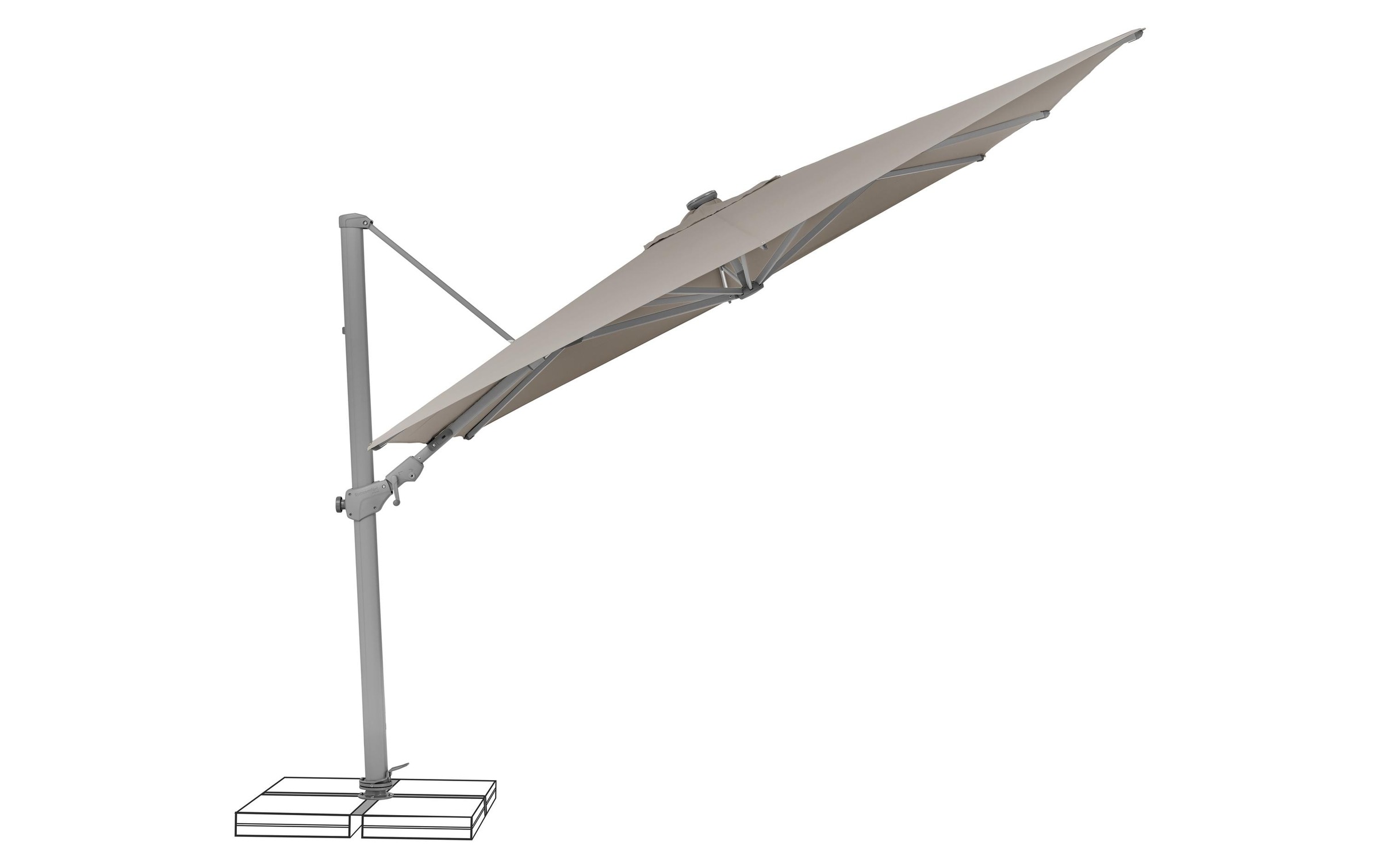 Sonnenschirm »Suncomfort by Glatz Varioflex Solar LED, 300 x 300 cm«