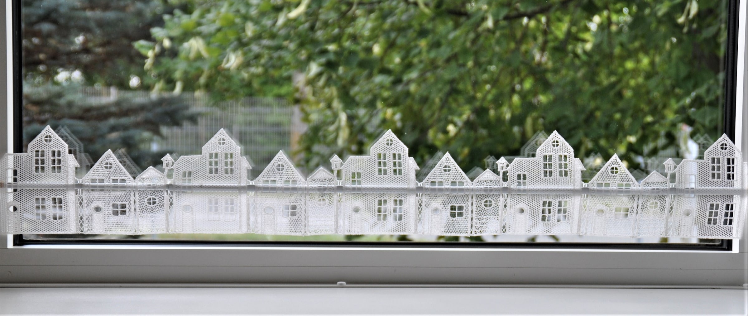 Fensterdekoration »Häuser«, Plauen \