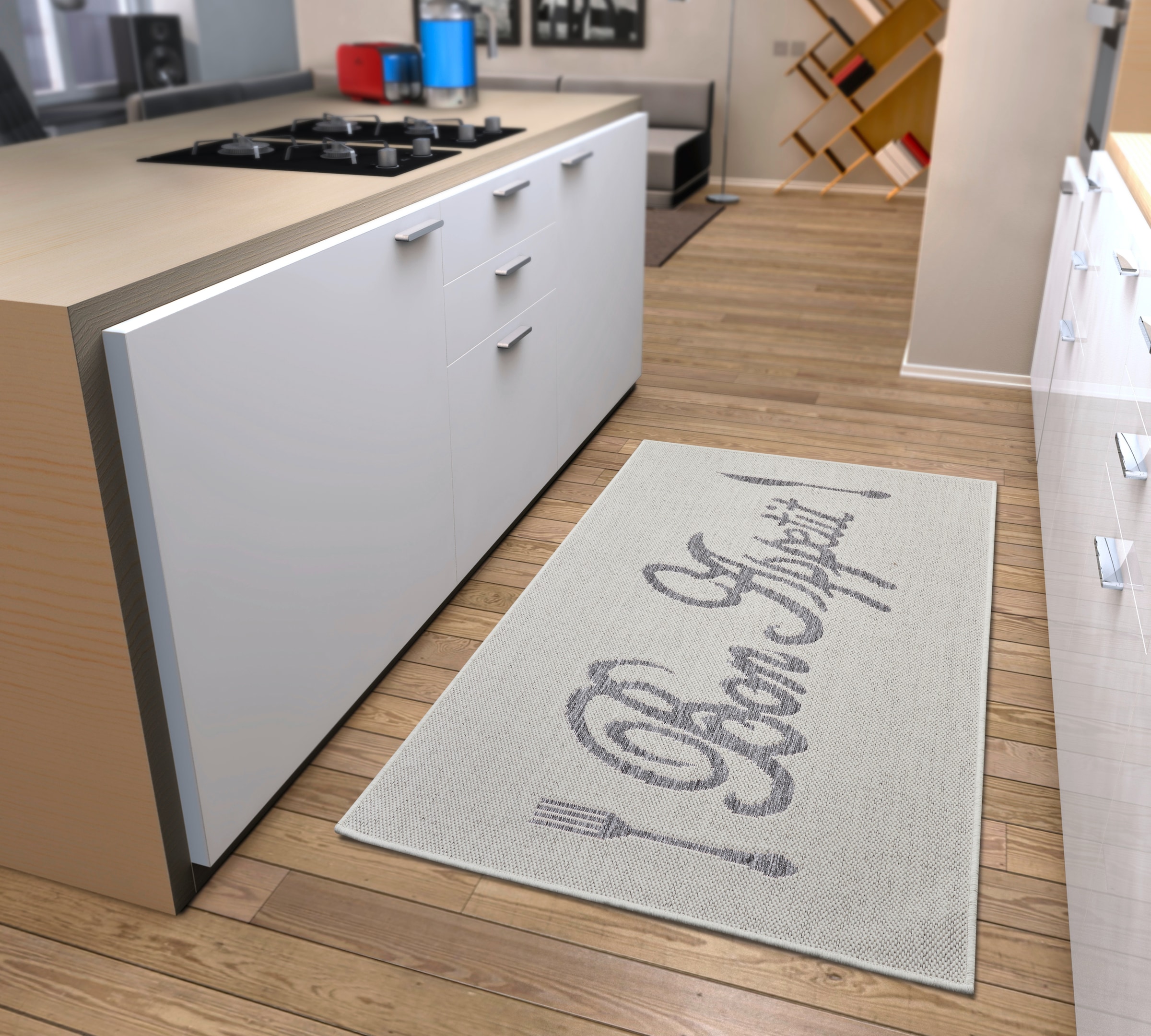 HANSE Home Küchenläufer »Bon Appetit de lusso«, rechteckig, 5 mm Höhe, Läufer, Rutschfest, Küchenteppich, Küche, Teppich, Pflegeleicht