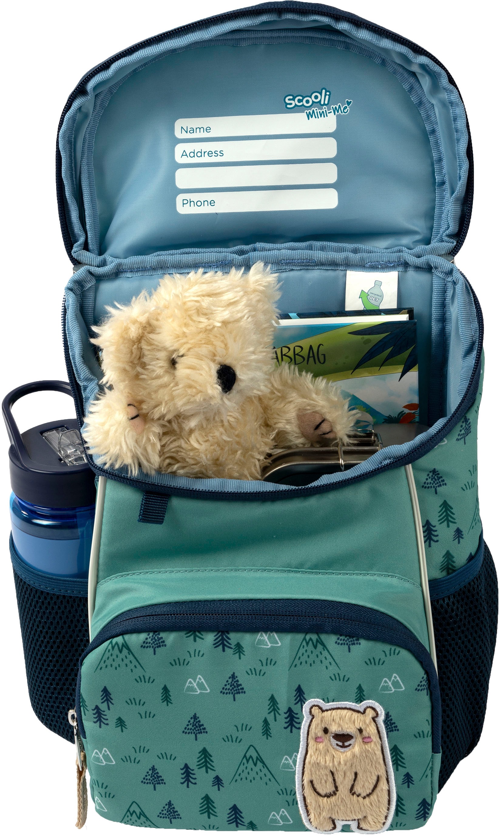 Scooli Kinderrucksack »Mini-Me, Bobby Bear«, Reflektoren