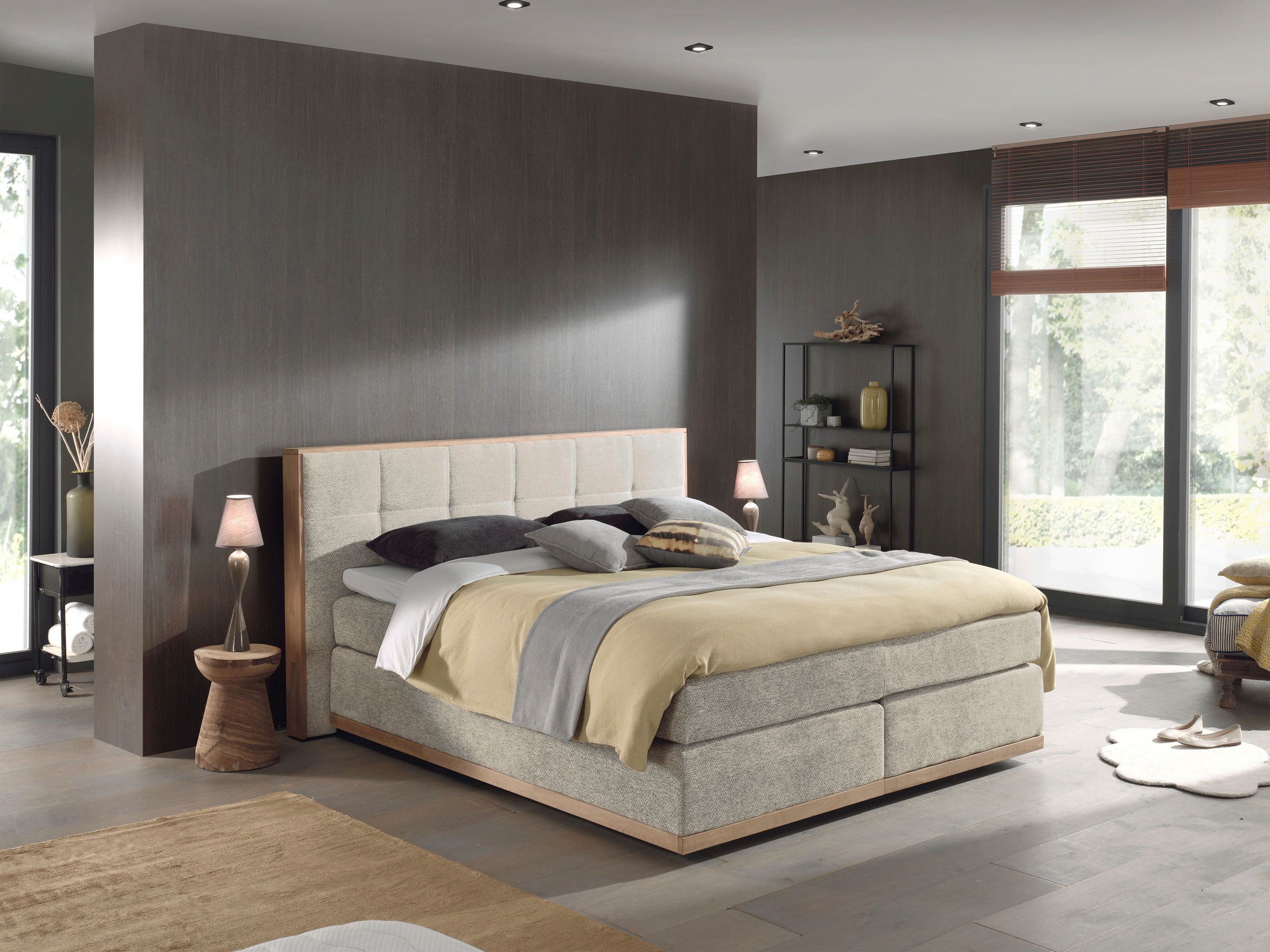 Home affaire Boxspringbett "Vinton" aus massiver Eiche, verschiedene Härtegrade (auch H4)