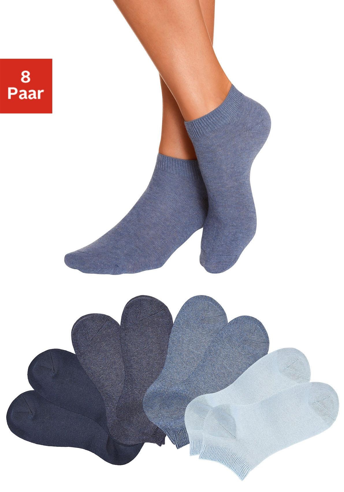 Go in Kurzsocken, (Packung, 8 Paar), uni in Basic Farben