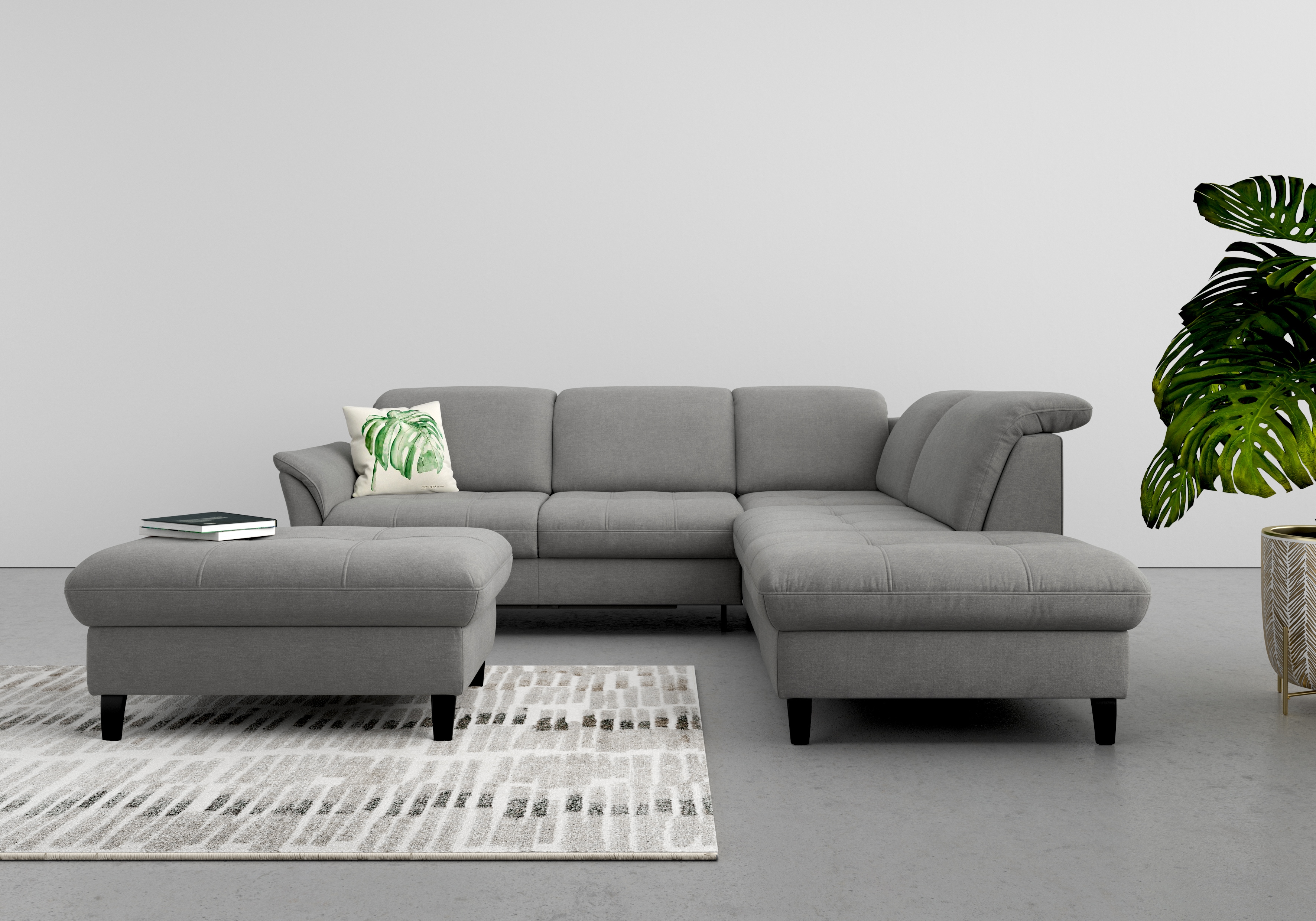 sit&more Ecksofa "Maggiore L-Form" wahlweise mit Kopfteilverstellung, Bettfunktion und Stauraum