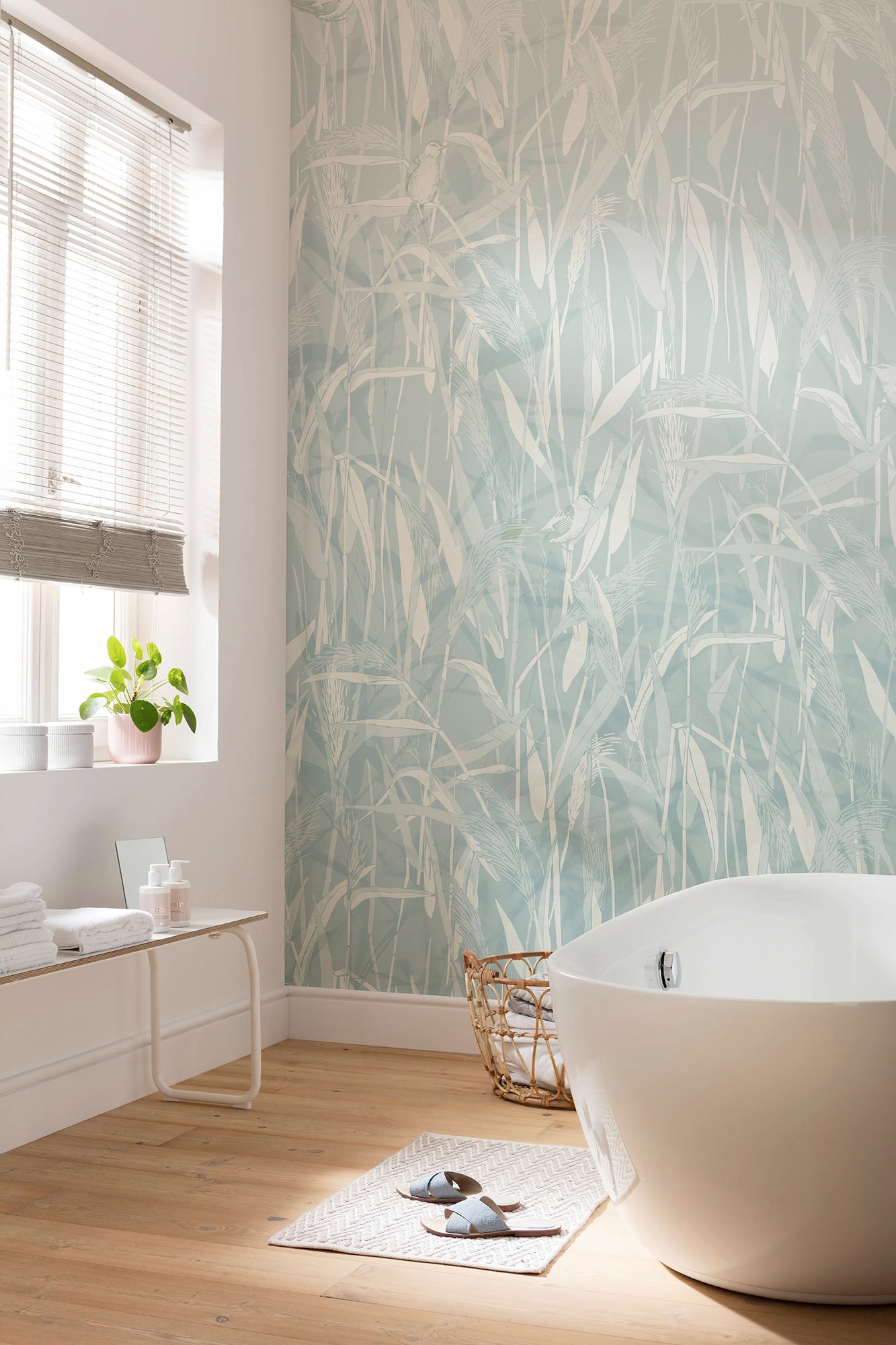 Komar Vliestapete »Digitaldruck Vlies - Reed - Grösse 300 x 250 cm«, bedruckt, Wohnzimmer, Schlafzimmer
