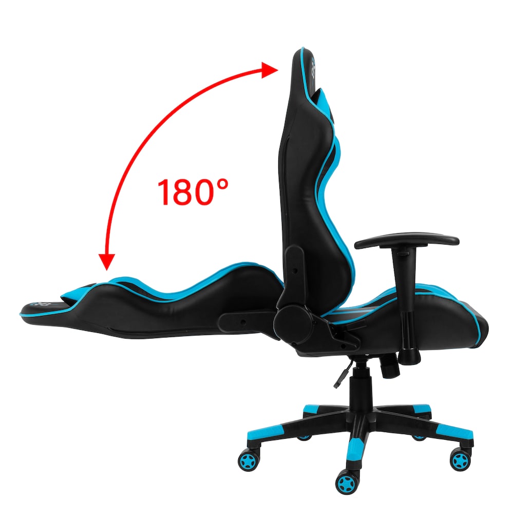 Hyrican Gaming-Stuhl »"Striker Copilot" schwarz/blau, Kunstleder, ergonomischer Gamingstuhl«, Bürostuhl, Schreibtischstuhl, geeignet für Jugendliche und Erwachsene