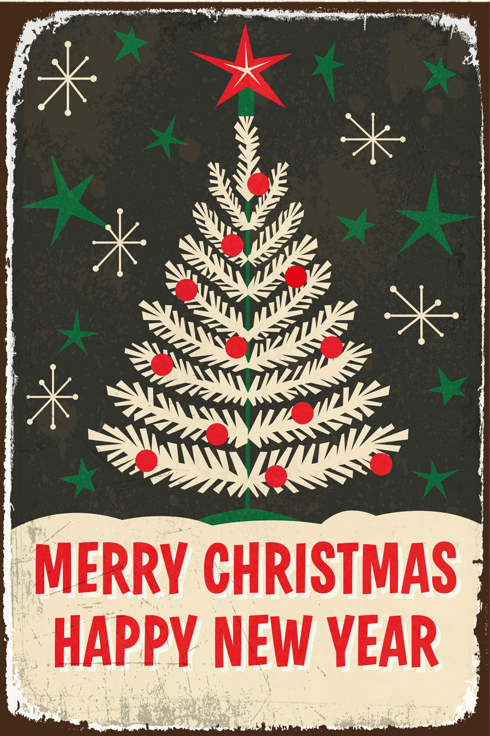 queence Metallbild »Christmas & New Year«, (1 St.), Stahlschilder