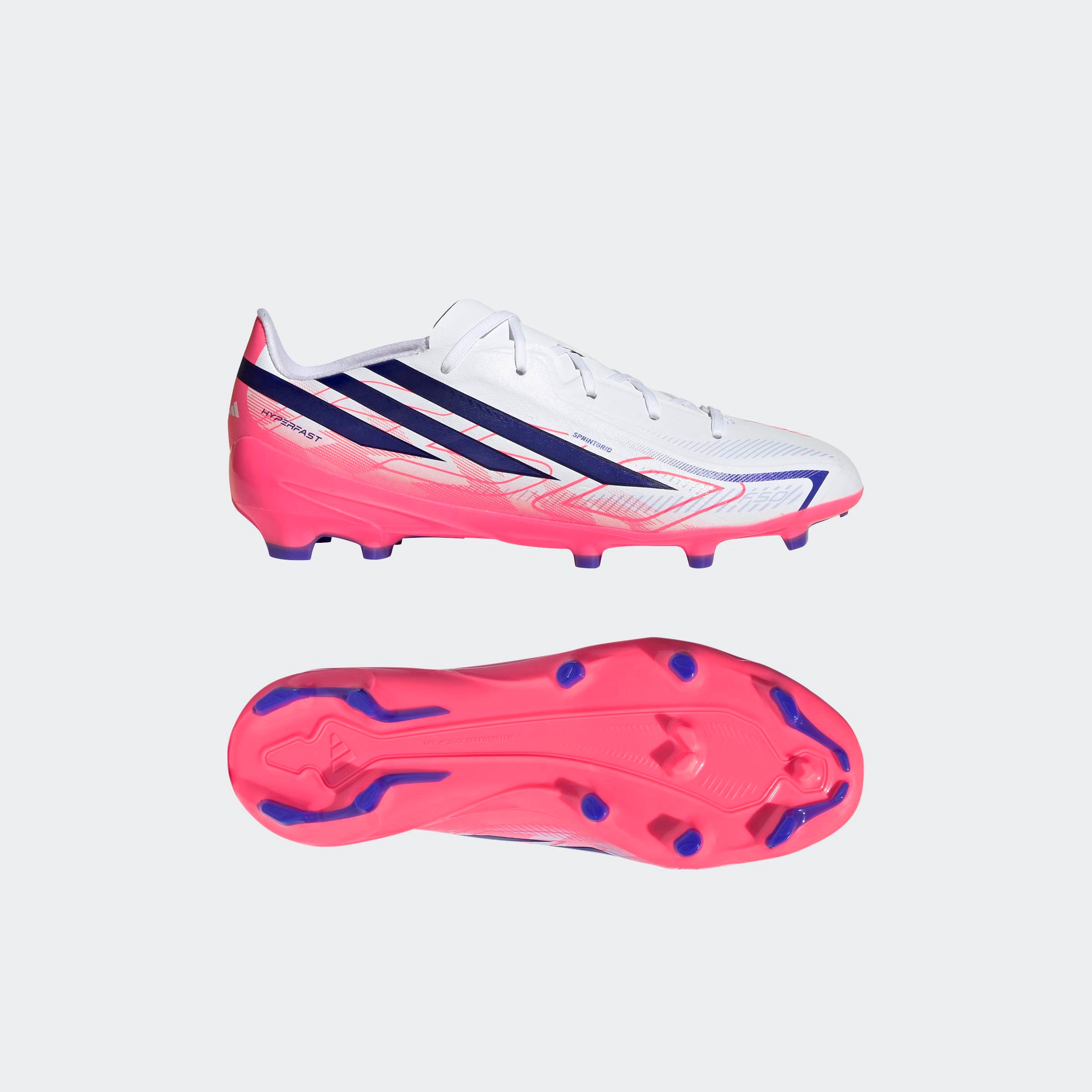 adidas Performance Fussballschuh "F50 HYPERFAST LEAGUE KIDS, FESTE BÖDEN" für Rasen und feste Böden, Jugendliche & Kinder, gespielt bei der WM