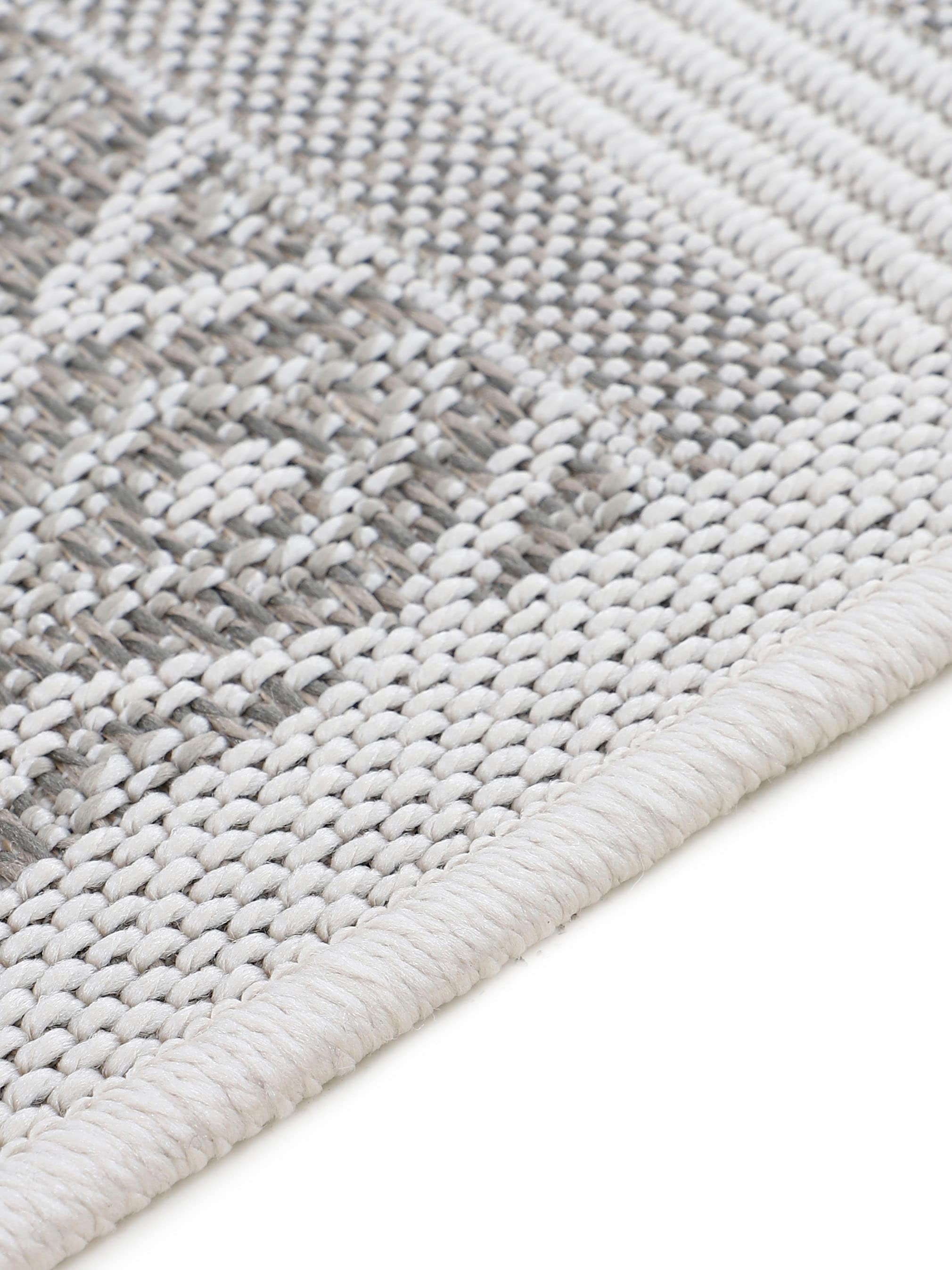 carpetfine Teppich »Boho 101«, rechteckig, 4 mm Höhe, robustes Flachgewebe, Sisal Optik, UV-beständig, Aussenbereich