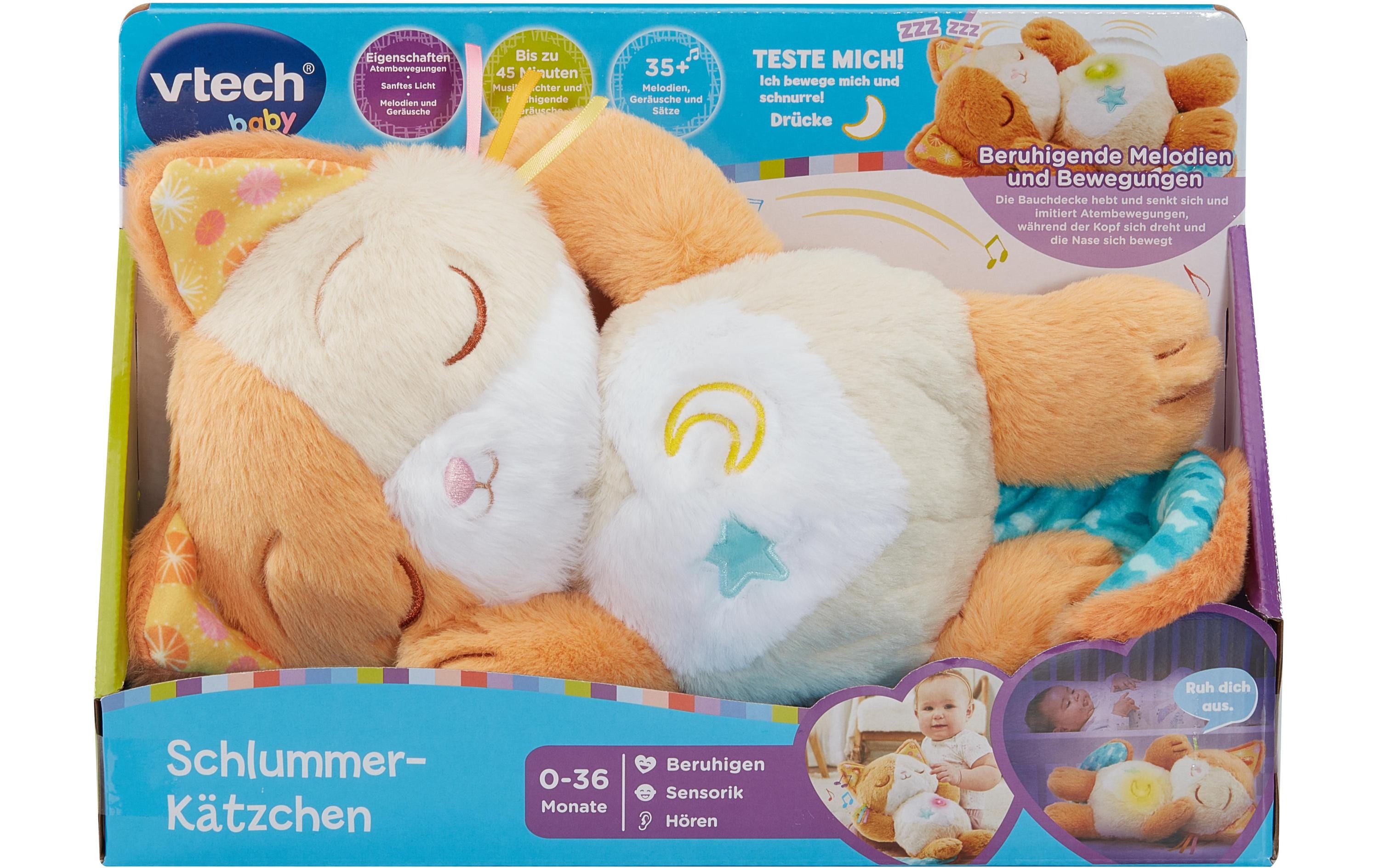 Vtech Plüschfigur "Schlummer-Kätzchen -DE-" Sterntaste für Timer und verschiedene Klänge