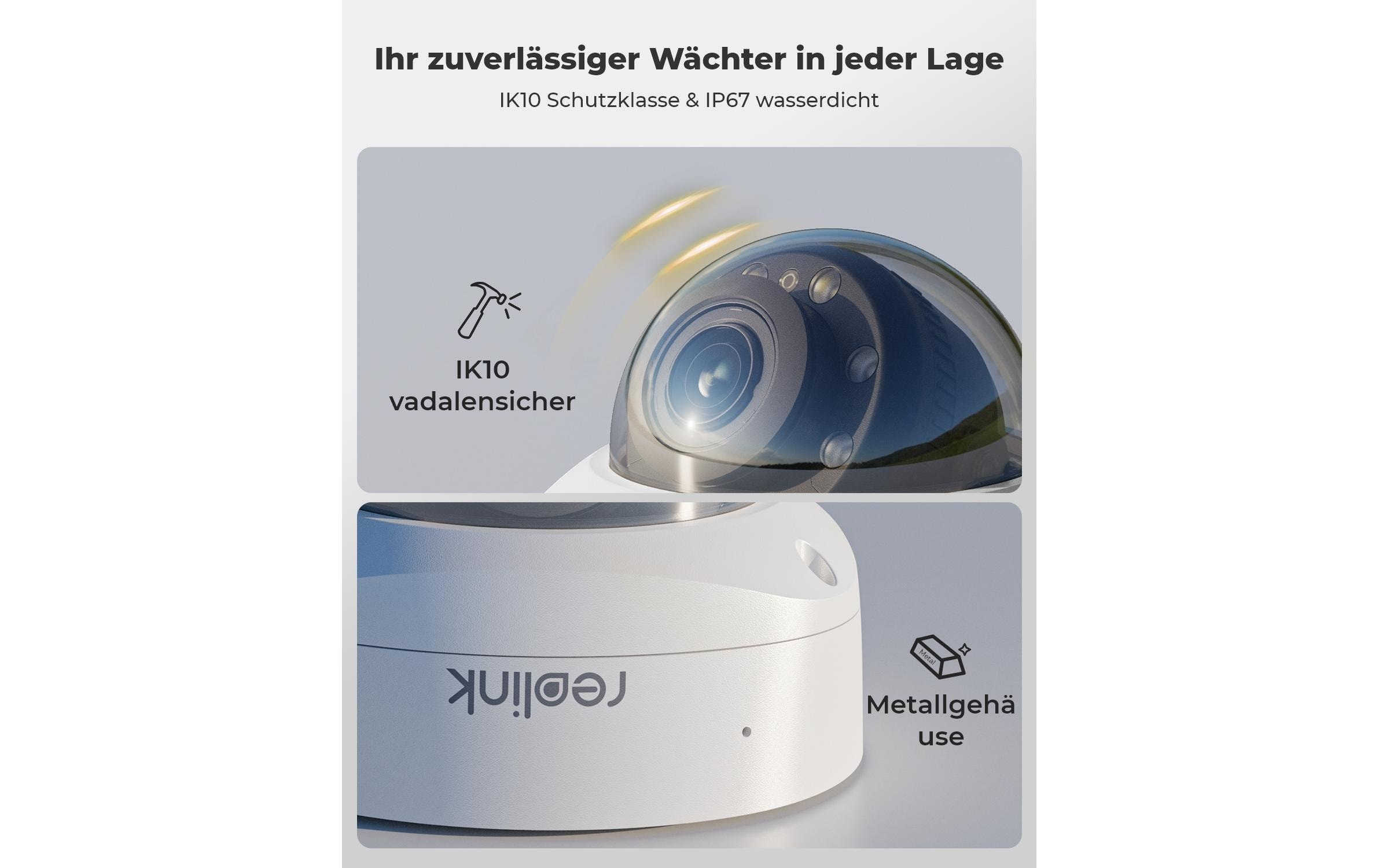 Reolink Überwachungskamera »P437 4K / PoE / 5xZoom«, Aussenbereich