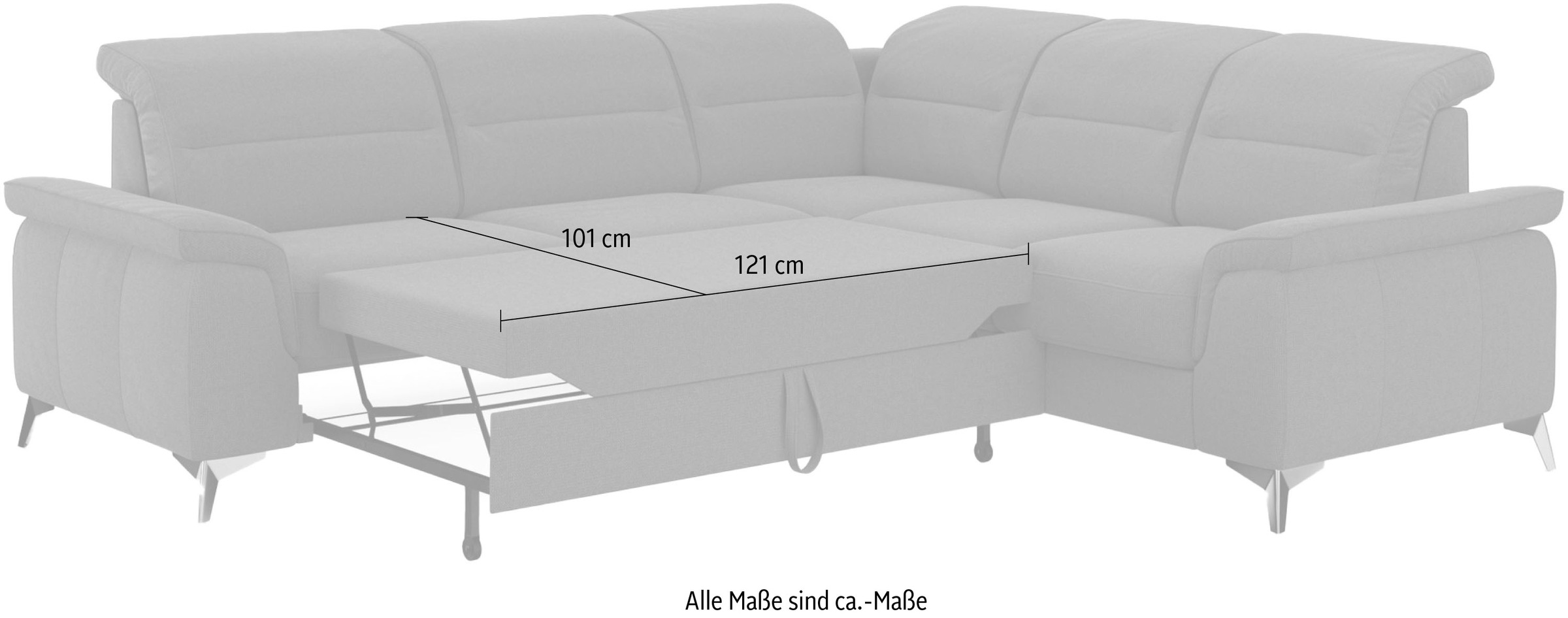 sit&more Ecksofa »Sinatra L-Form«, optional mit Kopfteilverstellung und Armteilfunktion