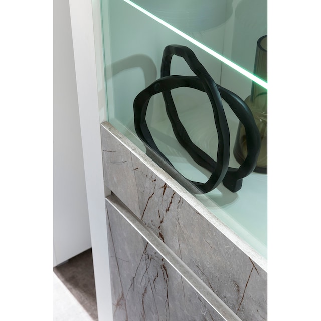 Home affaire Vitrine »Stone Marble«, mit einem edlen Marmor-Optik Dekor, Breite  95 cm online kaufen | Jelmoli-Versand