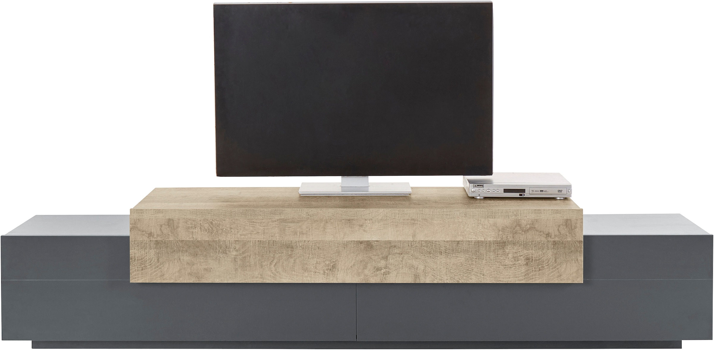 INOSIGN Lowboard »Coro,Lowboard,TV-Kommode,TV-Möbel,TV-Bank«, mit 3 Klappen, (B/T/H) 240x45x51,6 cm
