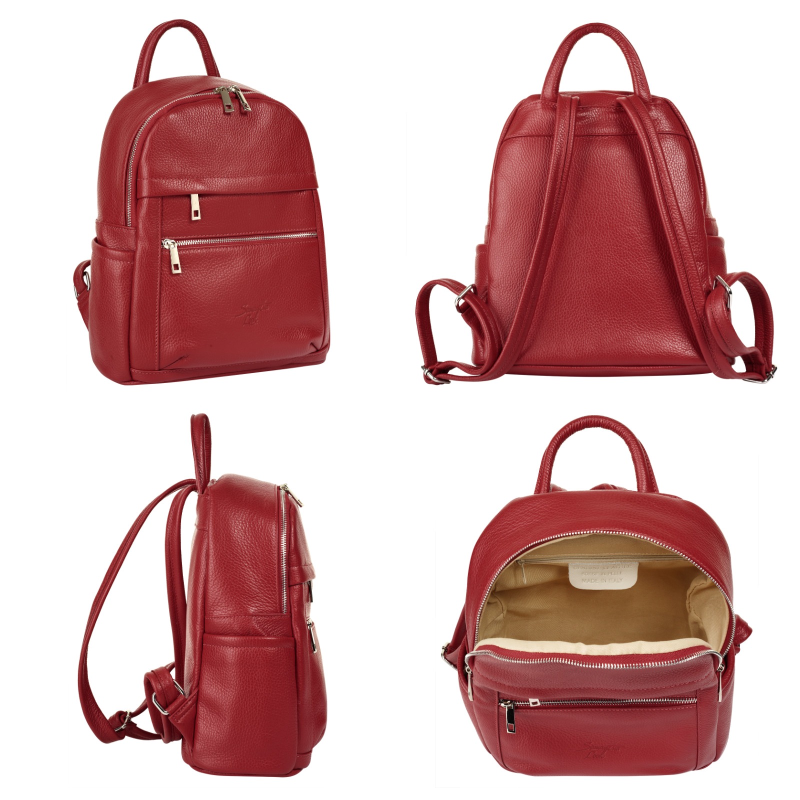 Samantha Look Cityrucksack, echt Leder, Made in Italy