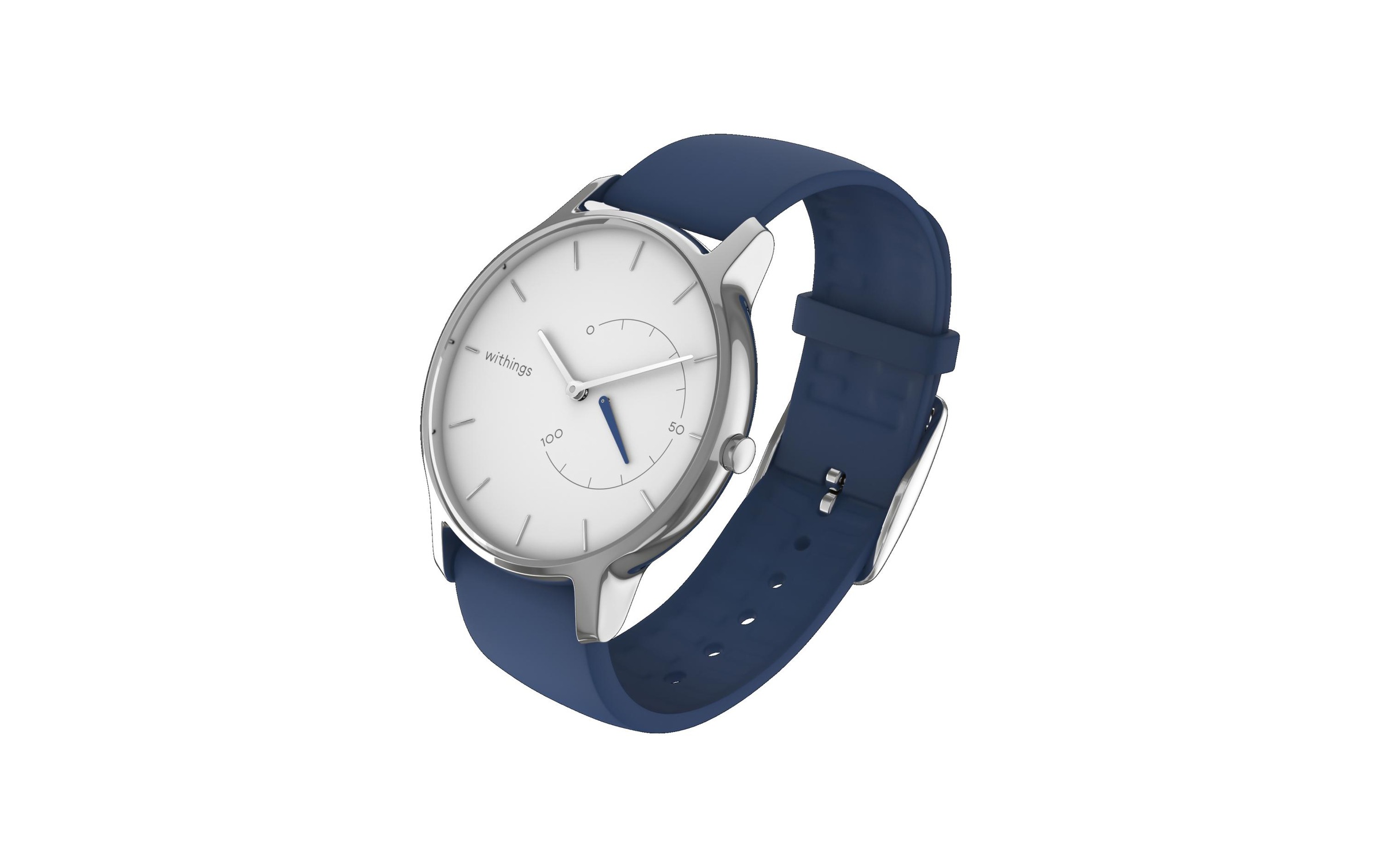Withings Fitnessuhr »Aktivitätssensor Move Timeless Chic Silicone blau«