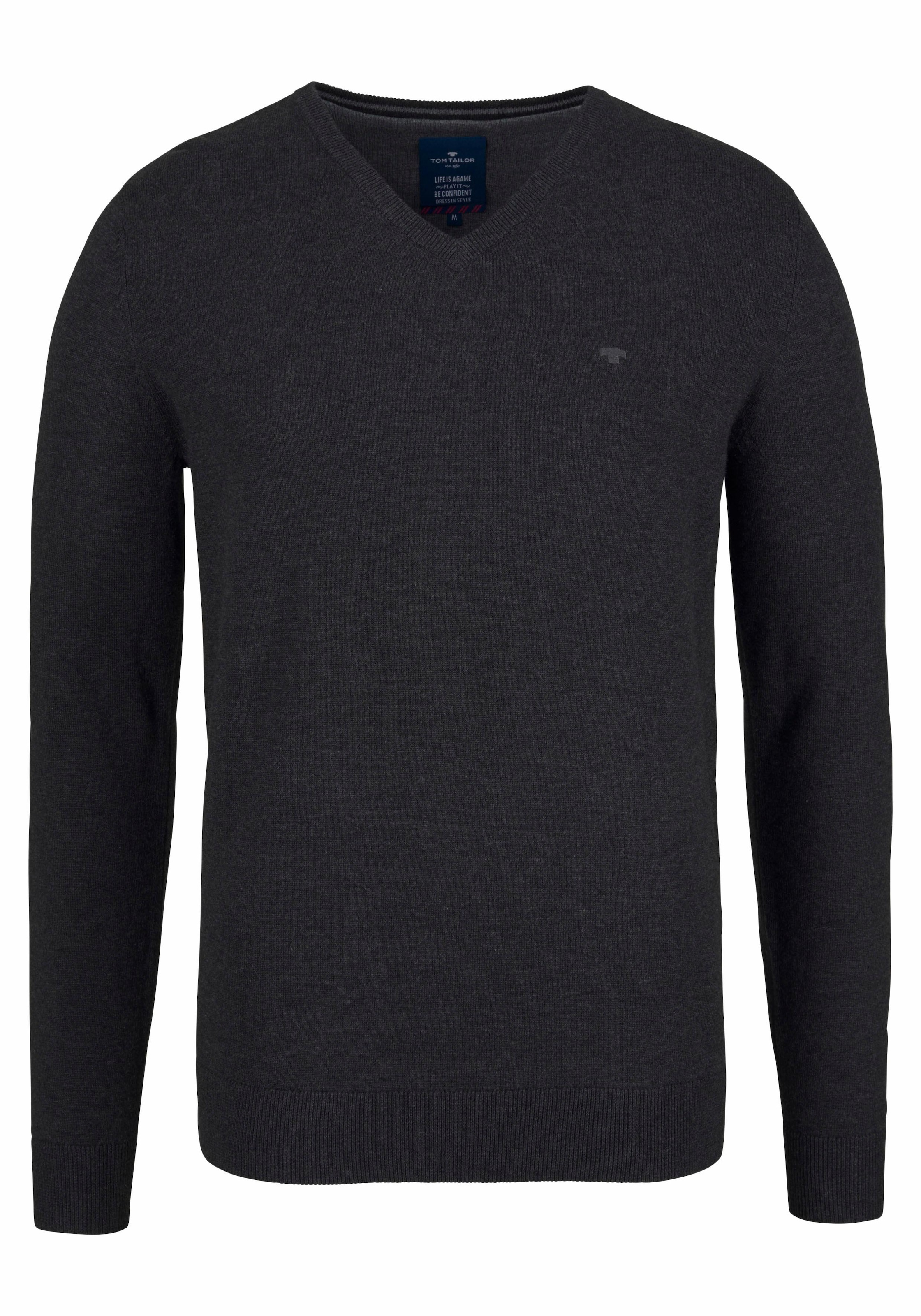 TOM TAILOR Strickpullover, mit Logostickerei