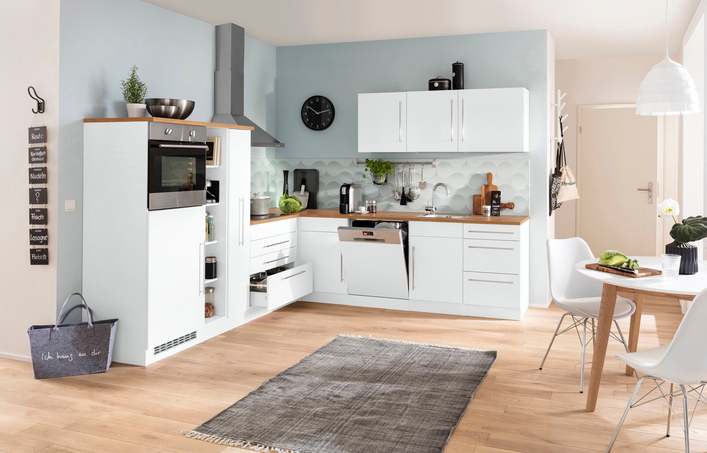 KOCHSTATION Winkelküche "KS-Samos" Stellbreite 260x270 cm, wahlweise mit E-Geräten und Induktion